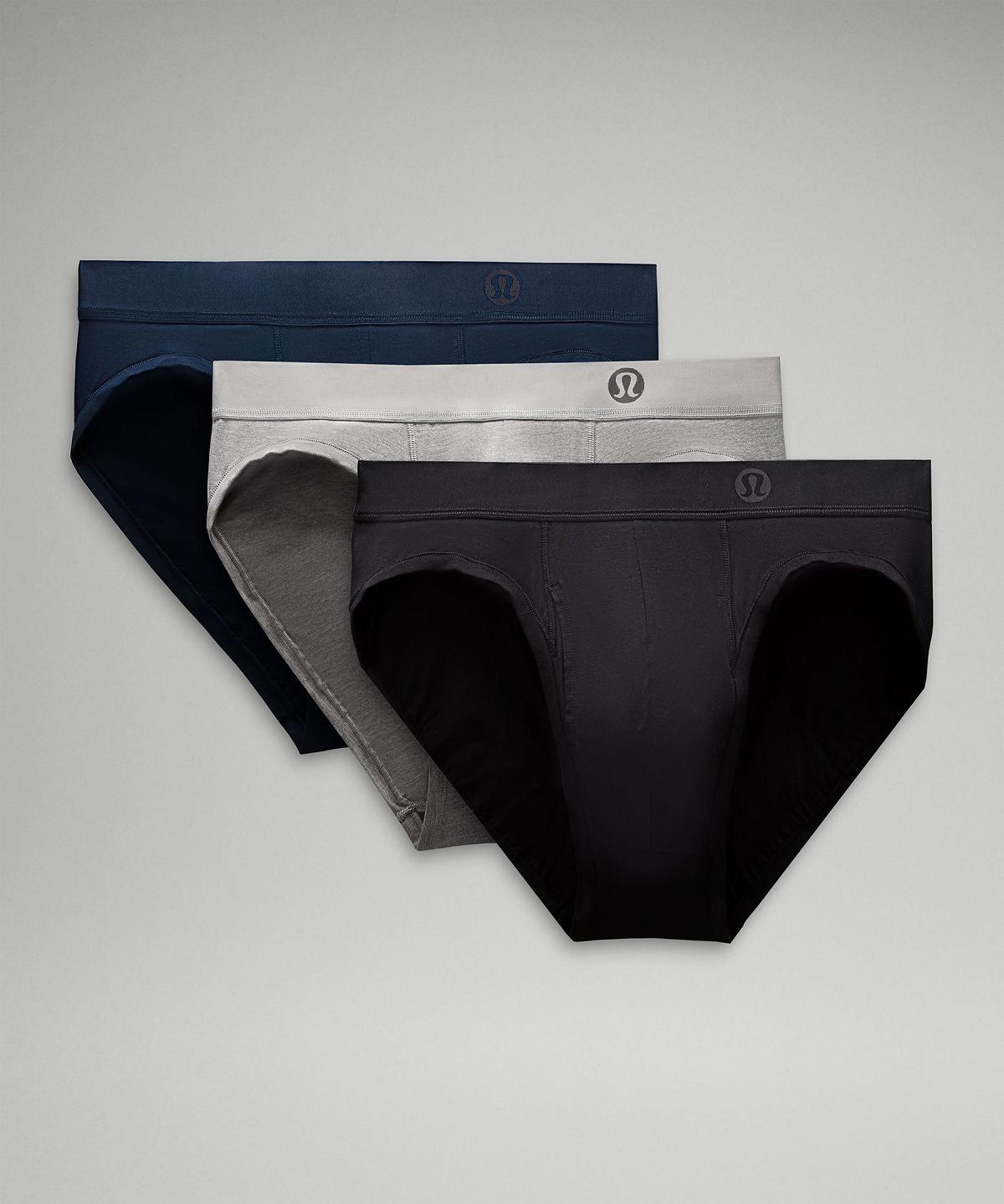 Black / Grey / Navy Lululemon Always In Motion Brief with Fly Men Underwear | NZ_LuLu59621