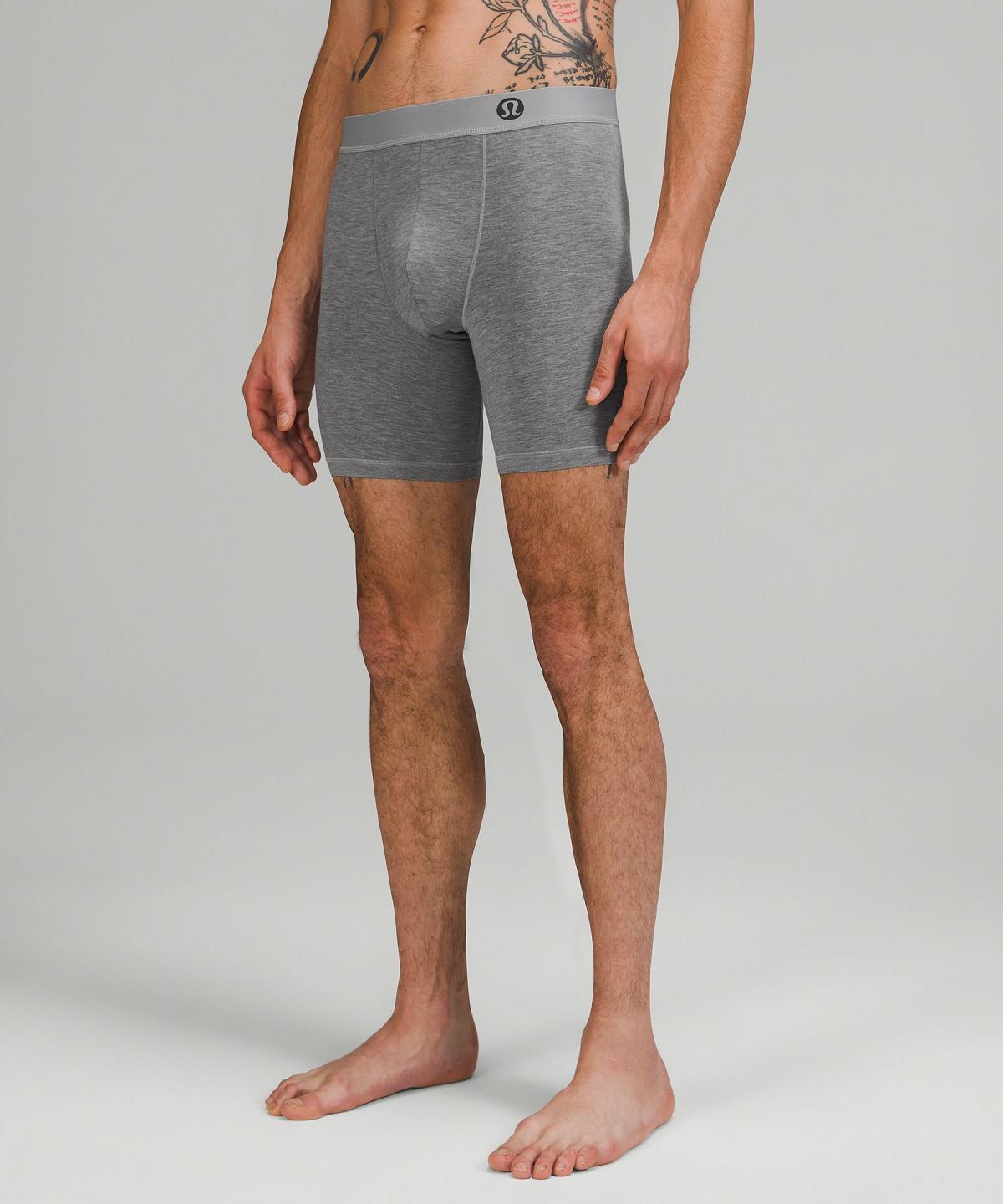 Black / Grey / Navy Lululemon Always In Motion Long Boxer 7" 3 Pack Men Underwear | NZ_LuLu59392