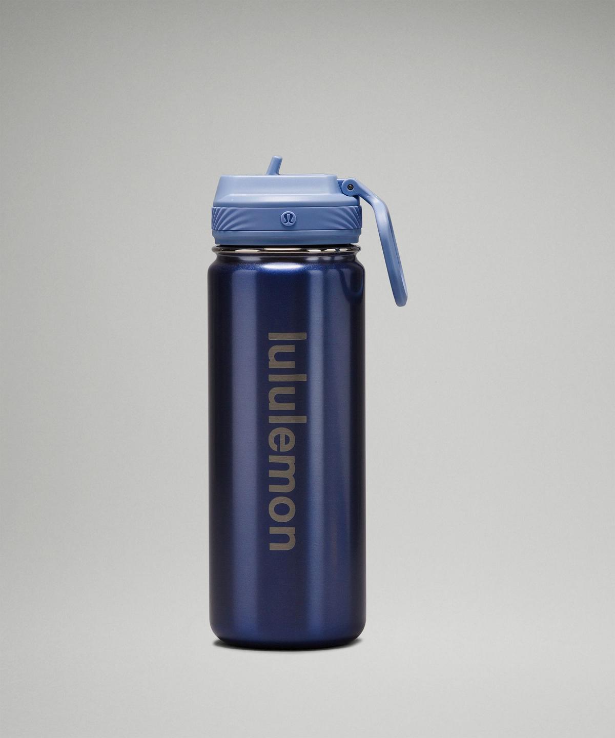 Blue Beige Lululemon Back to Life Sport Bottle 18oz Straw Lid Women Water Bottles | NZ_LuLu24078