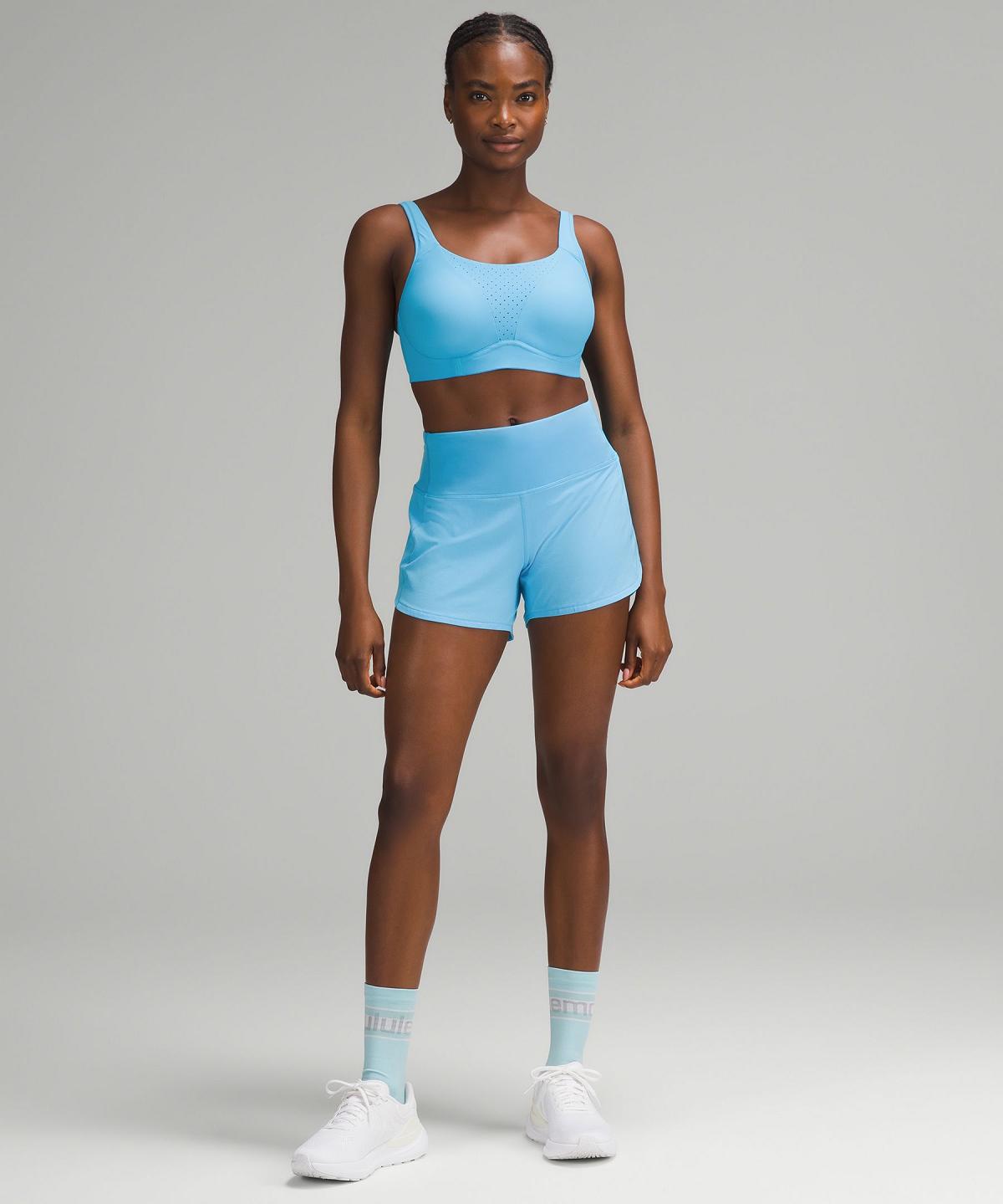 Blue Light Lululemon Run Times Women Sports Bra | NZ_LuLu91139