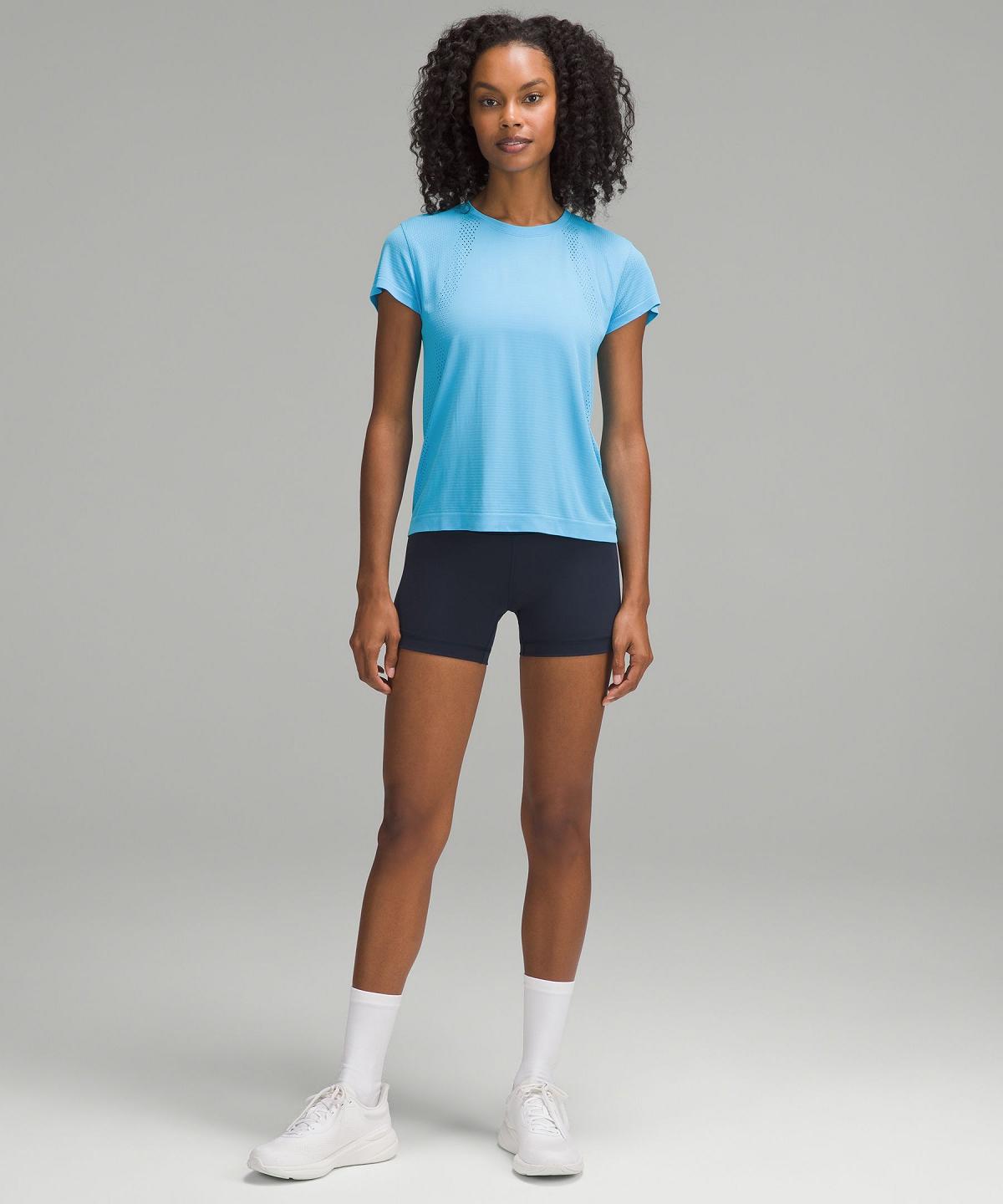 Blue Light Lululemon Train to Be Short-Sleeve Women T Shirts | NZ_LuLu72223