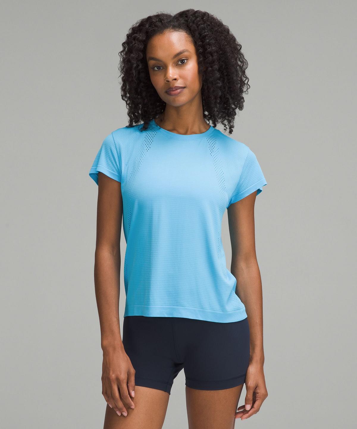 Blue Light Lululemon Train to Be Short-Sleeve Women T Shirts | NZ_LuLu72223