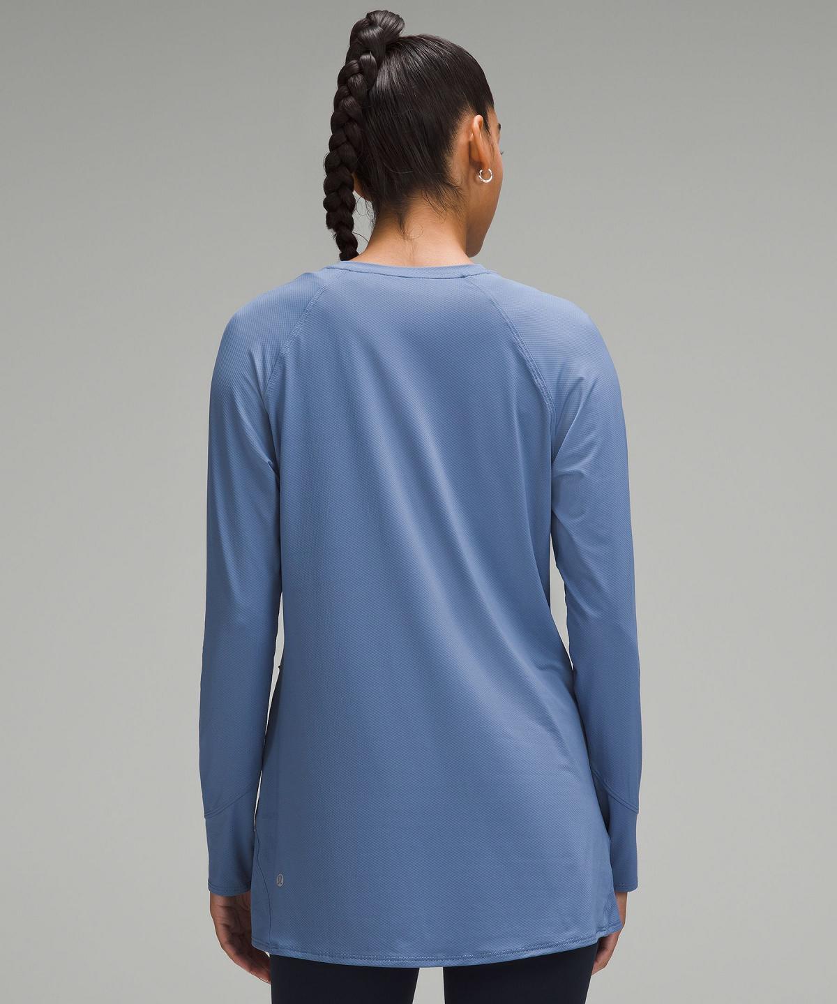 Blue Lululemon Abrasion-Resistant High-Coverage Women Long Sleeve Shirts | NZ_LuLu84754