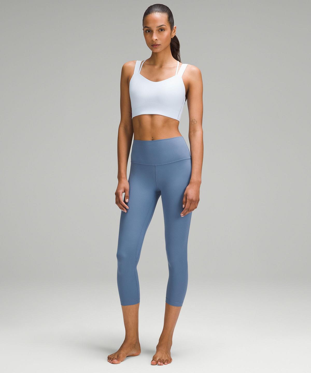 Blue Lululemon Align™ High-Rise Ribbed Crop 23" Women Leggings | NZ_LuLu62064