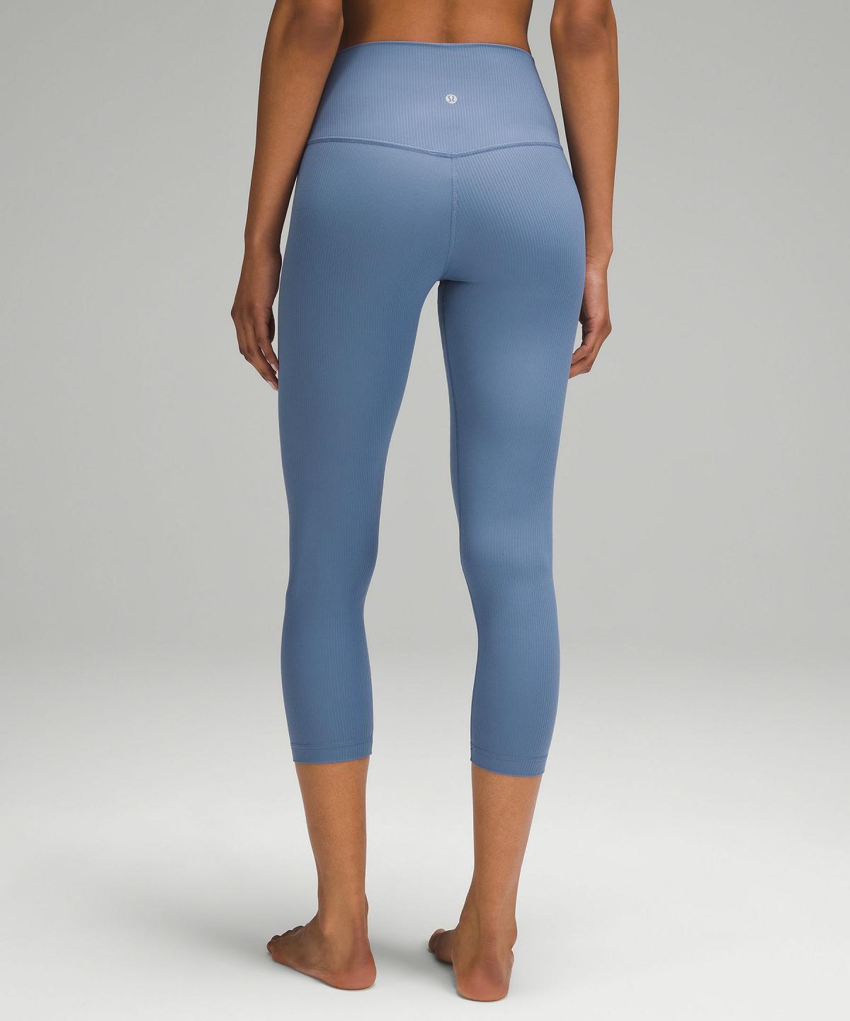 Blue Lululemon Align™ High-Rise Ribbed Crop 23" Women Leggings | NZ_LuLu62064