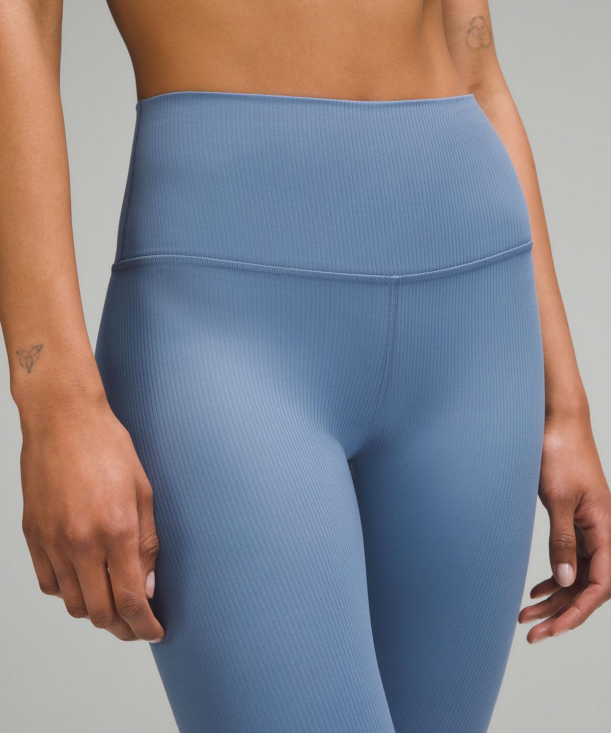 Blue Lululemon Align™ High-Rise Ribbed Crop 23" Women Pants | NZ_LuLu80577