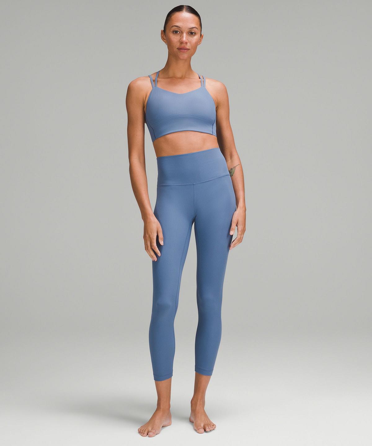 Blue Lululemon Align™ High-Rise Ribbed Pant 25" Women Leggings | NZ_LuLu20839