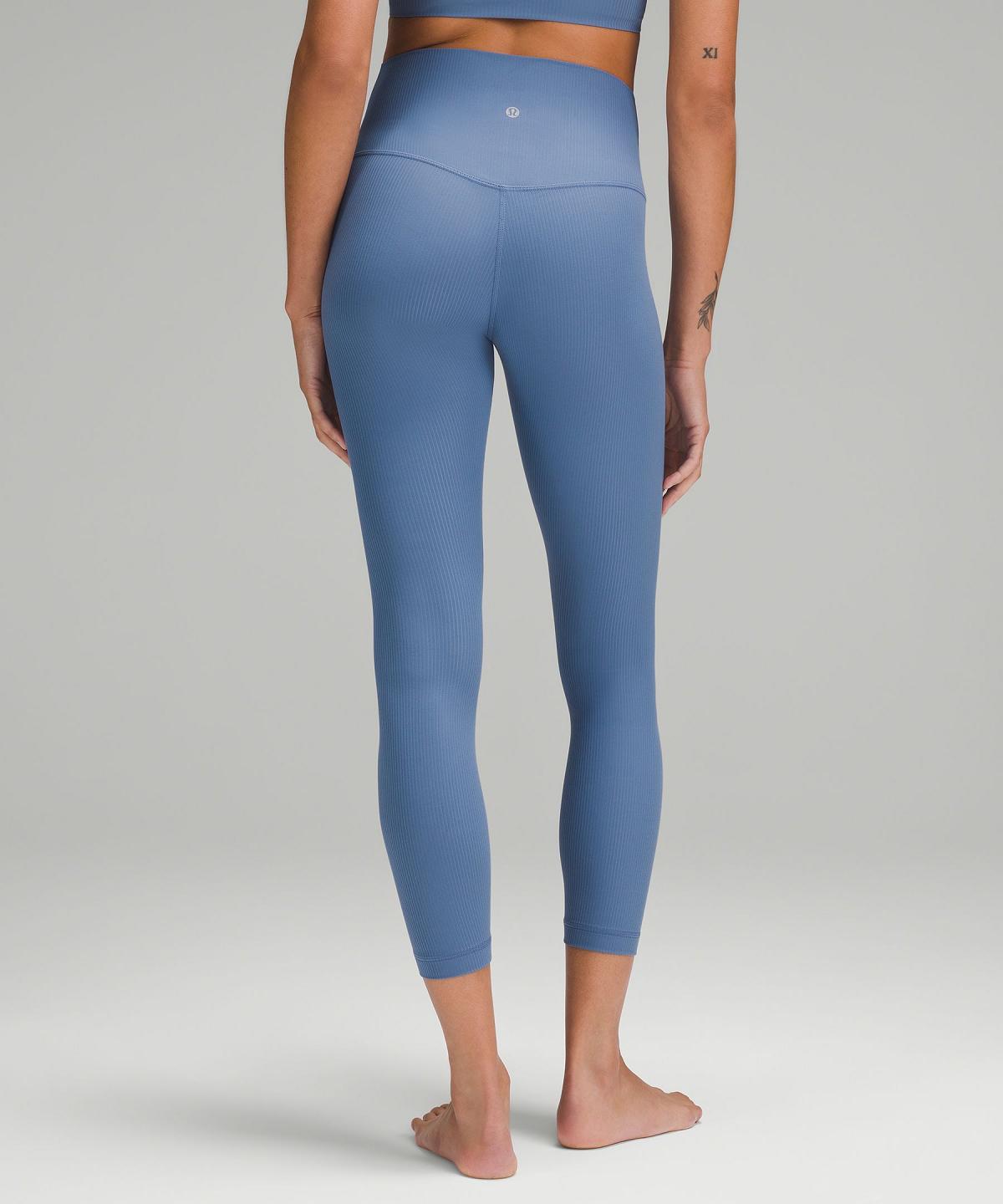 Blue Lululemon Align™ High-Rise Ribbed Pant 25" Women Leggings | NZ_LuLu20839