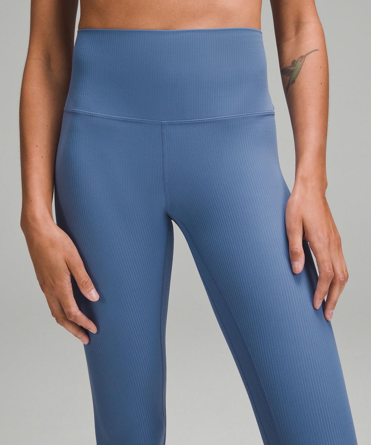 Blue Lululemon Align™ High-Rise Ribbed Pant 25" Women Leggings | NZ_LuLu20839