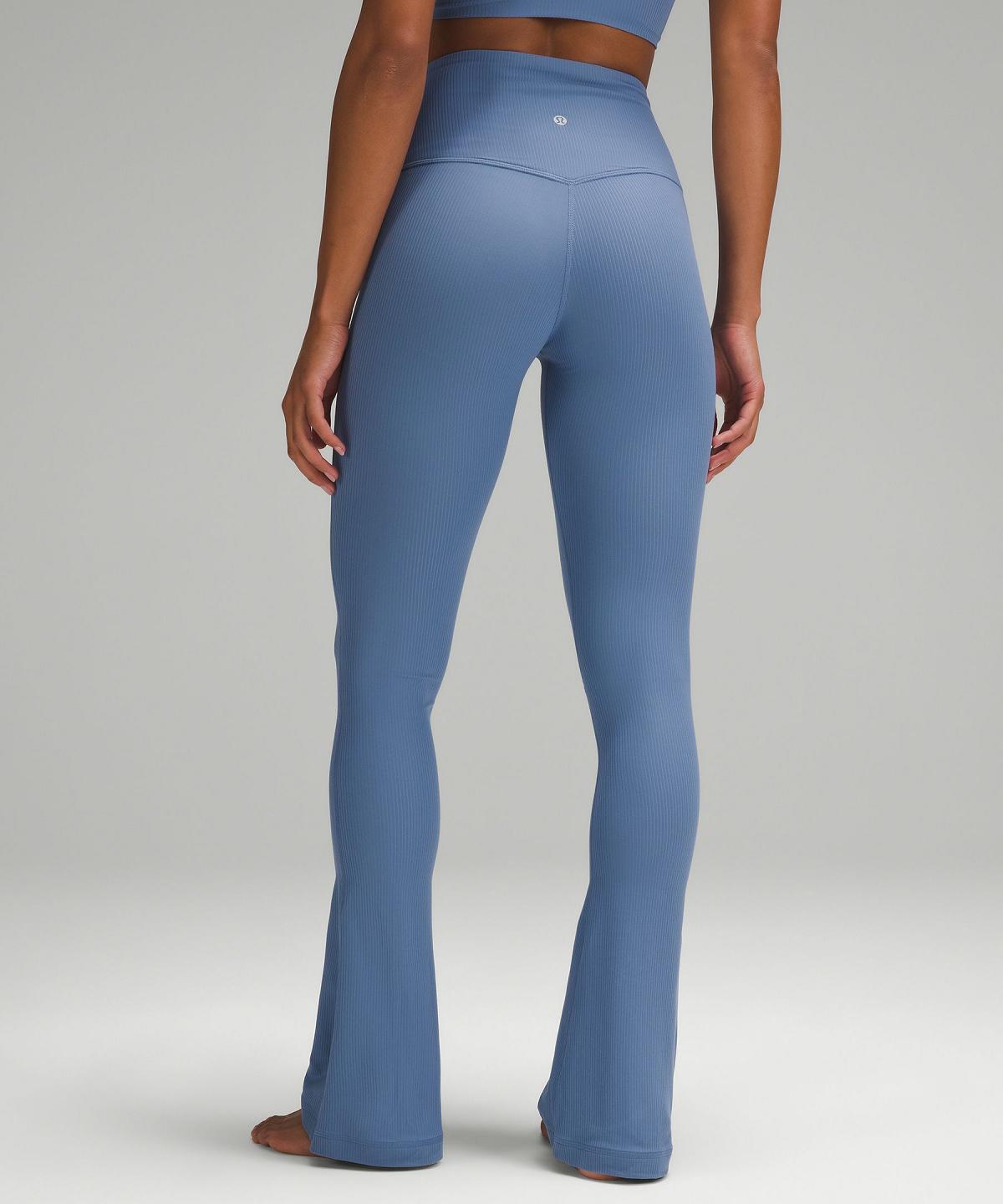 Blue Lululemon Align™ Ribbed Mini-Flare Pant Women Leggings | NZ_LuLu56788