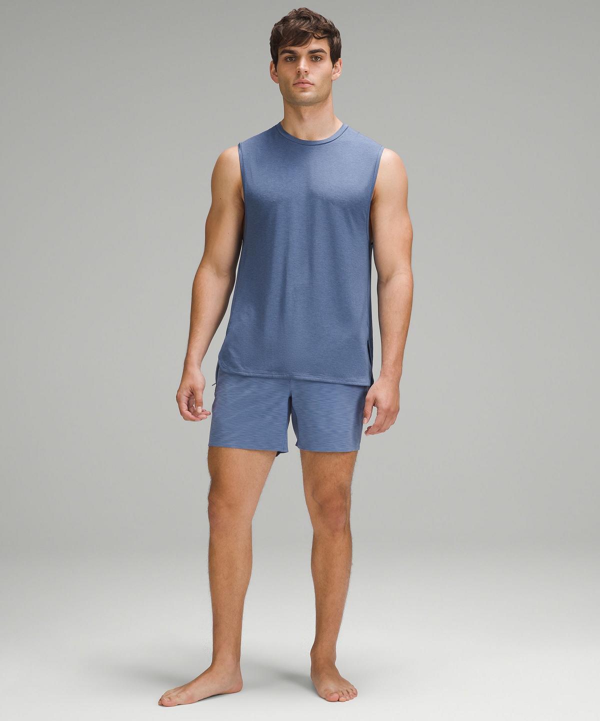 Blue Lululemon Balancer Tank Top Men Shirts | NZ_LuLu12040