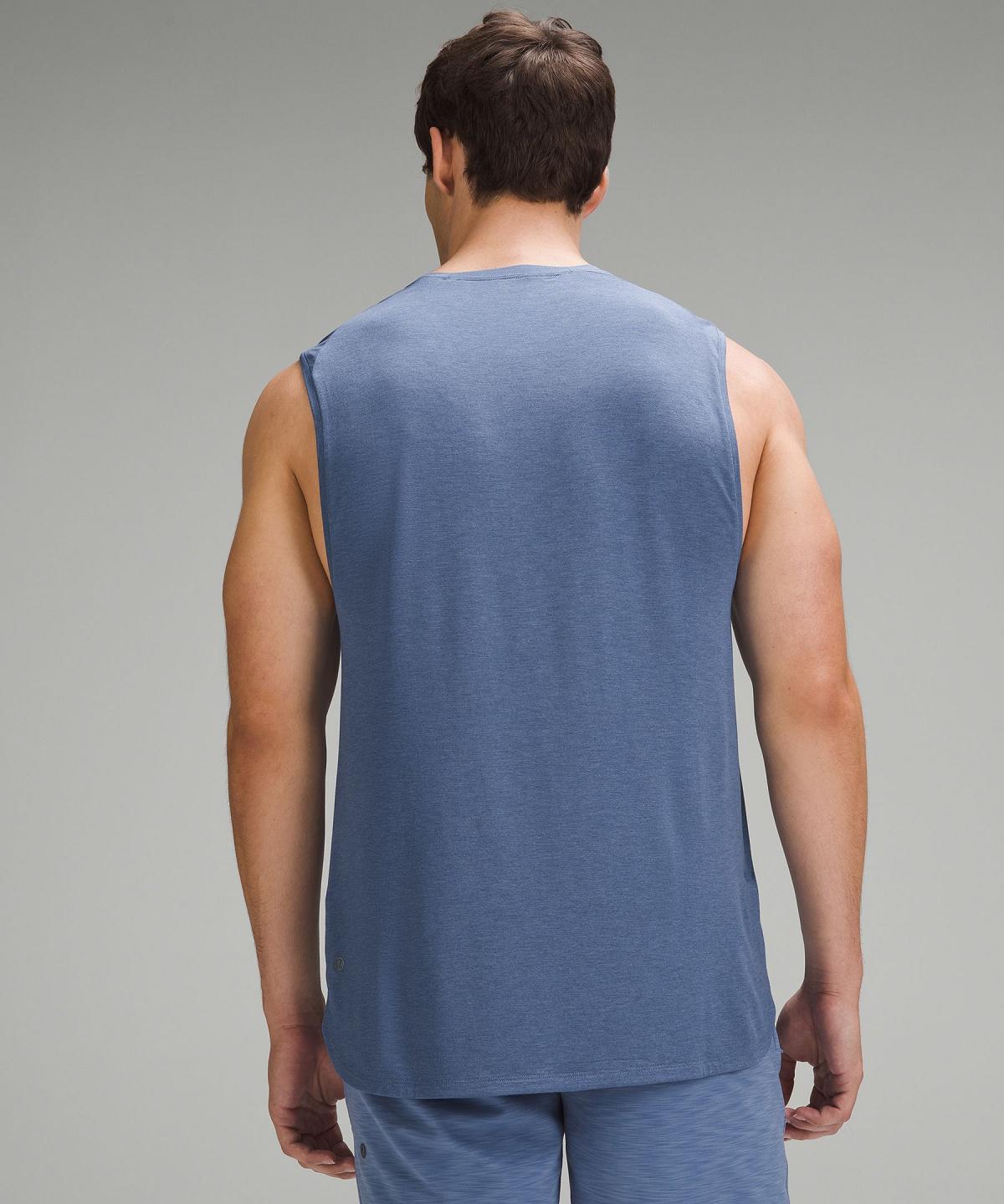 Blue Lululemon Balancer Tank Top Men Shirts | NZ_LuLu12040