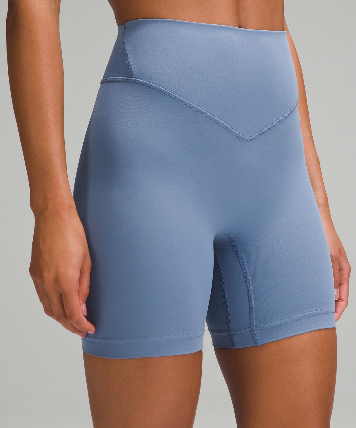 Blue Lululemon Breezethrough High-Rise 6" Women Shorts | NZ_LuLu21620