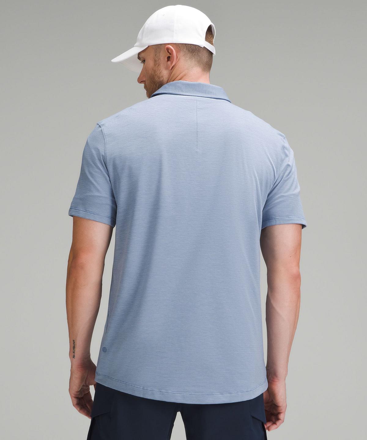 Blue Lululemon Evolution Short-Sleeve Men Polo Shirts | NZ_LuLu25865