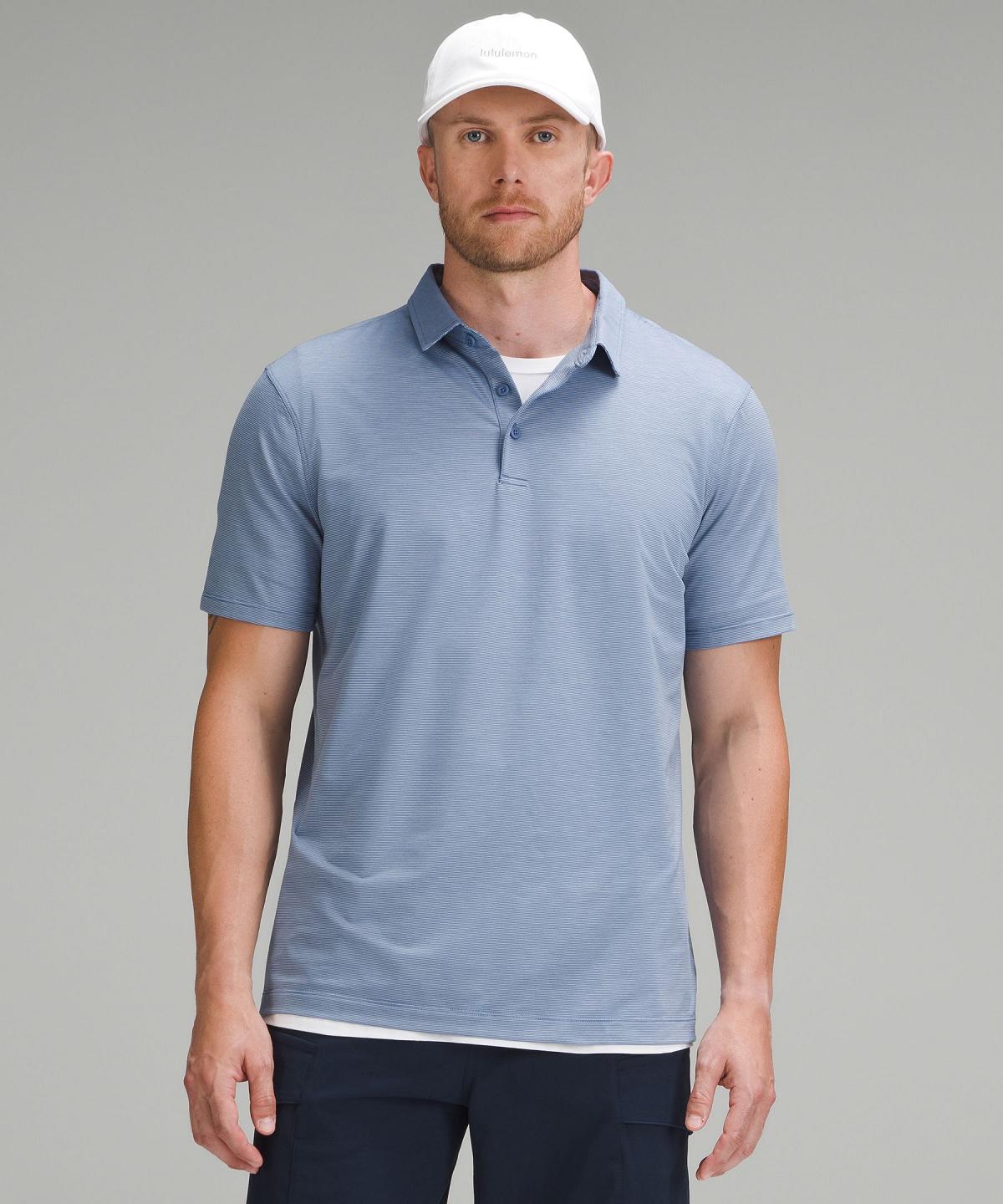 Blue Lululemon Evolution Short-Sleeve Men Polo Shirts | NZ_LuLu25865