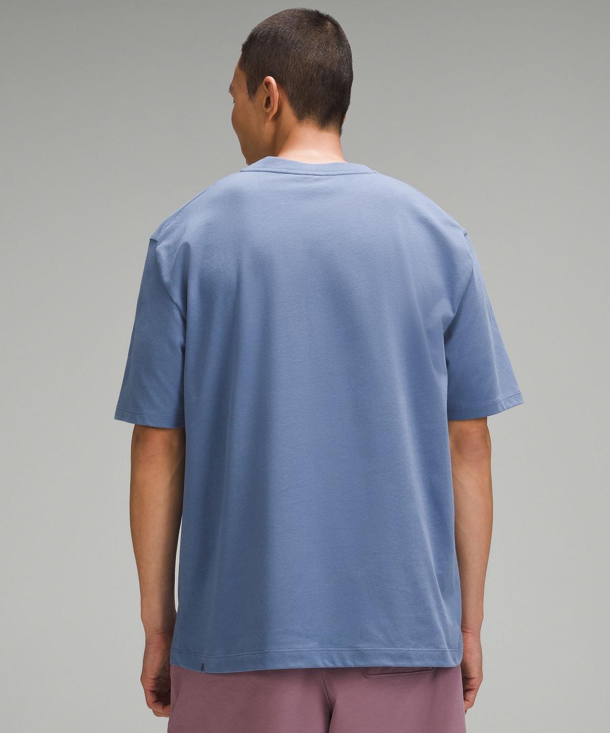 Blue Lululemon Heavyweight Cotton Jersey Men T Shirts | NZ_LuLu15885