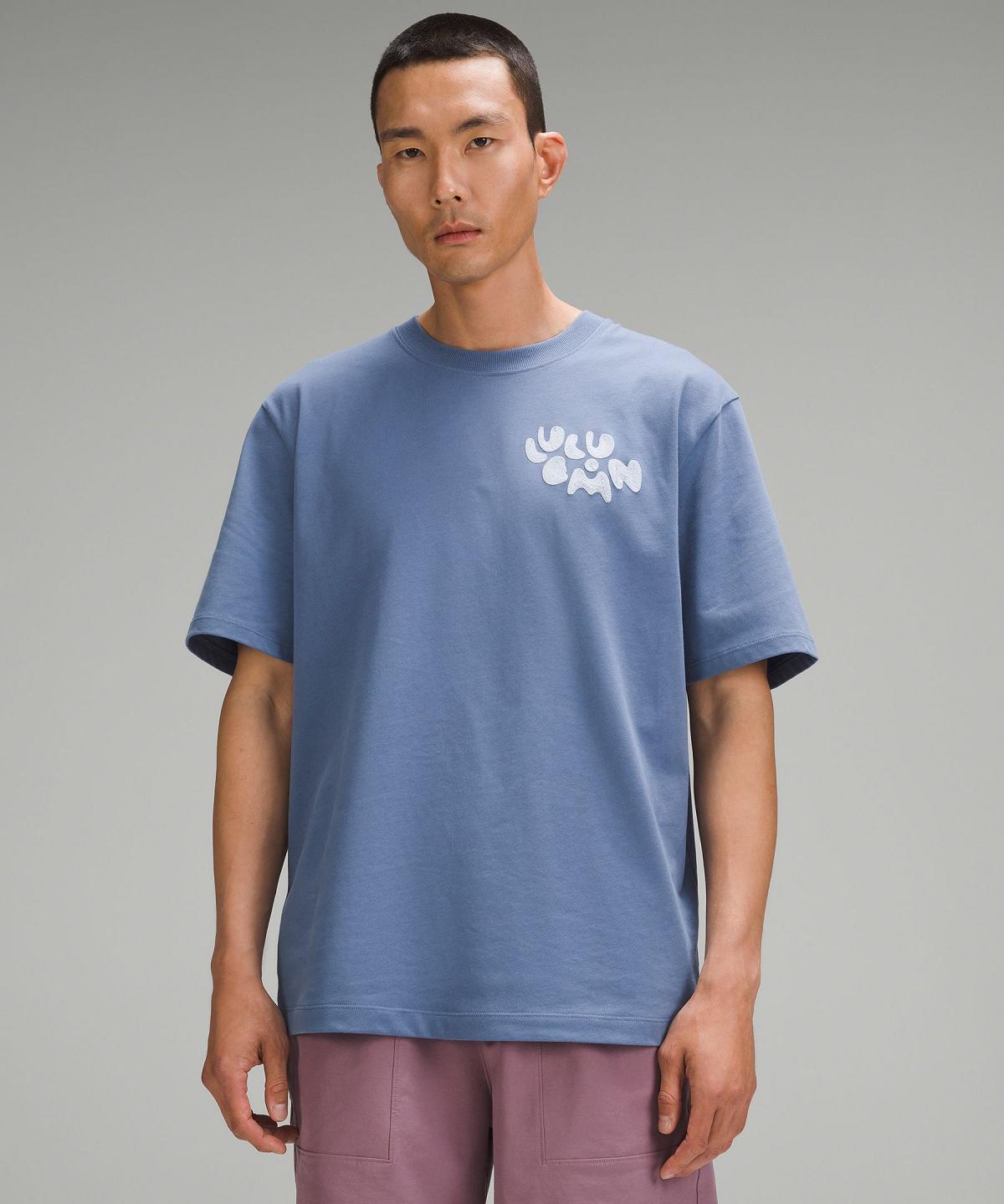 Blue Lululemon Heavyweight Cotton Jersey Men T Shirts | NZ_LuLu15885