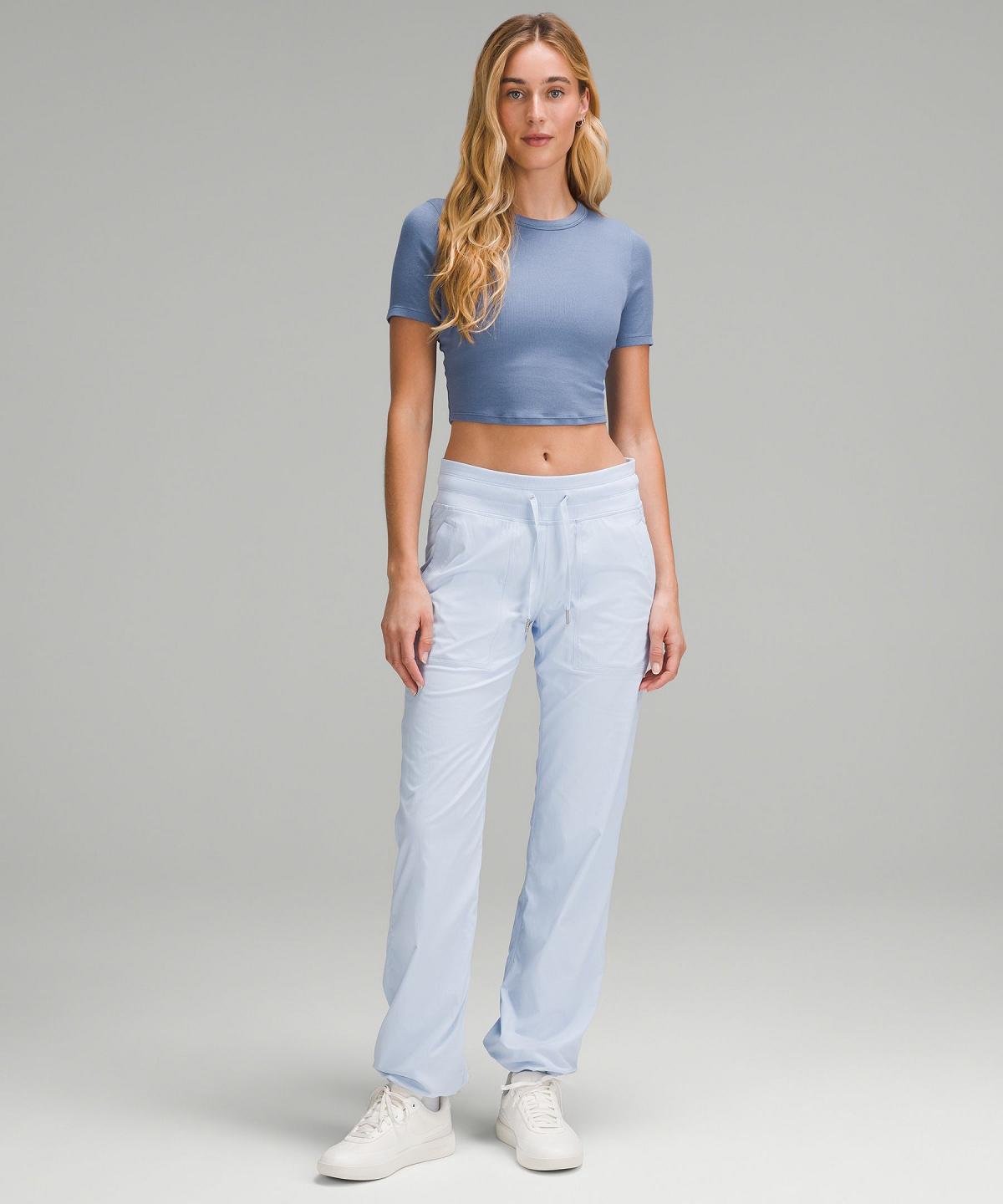 Blue Lululemon Hold Tight Straight Hem Cropped Women T Shirts | NZ_LuLu28903