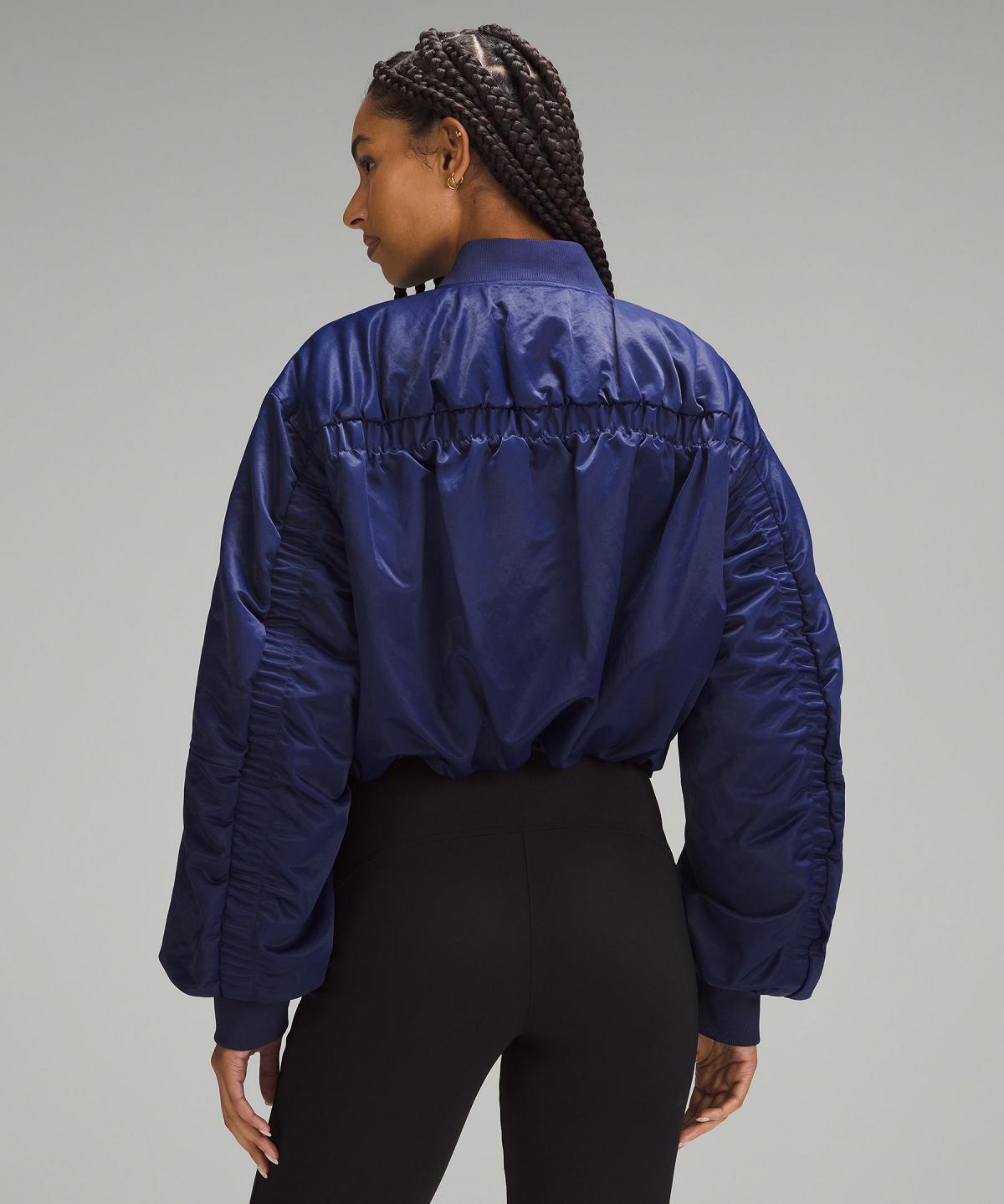 Blue Lululemon Insulated Ruched Bomber Women Coats & Jackets | NZ_LuLu77610