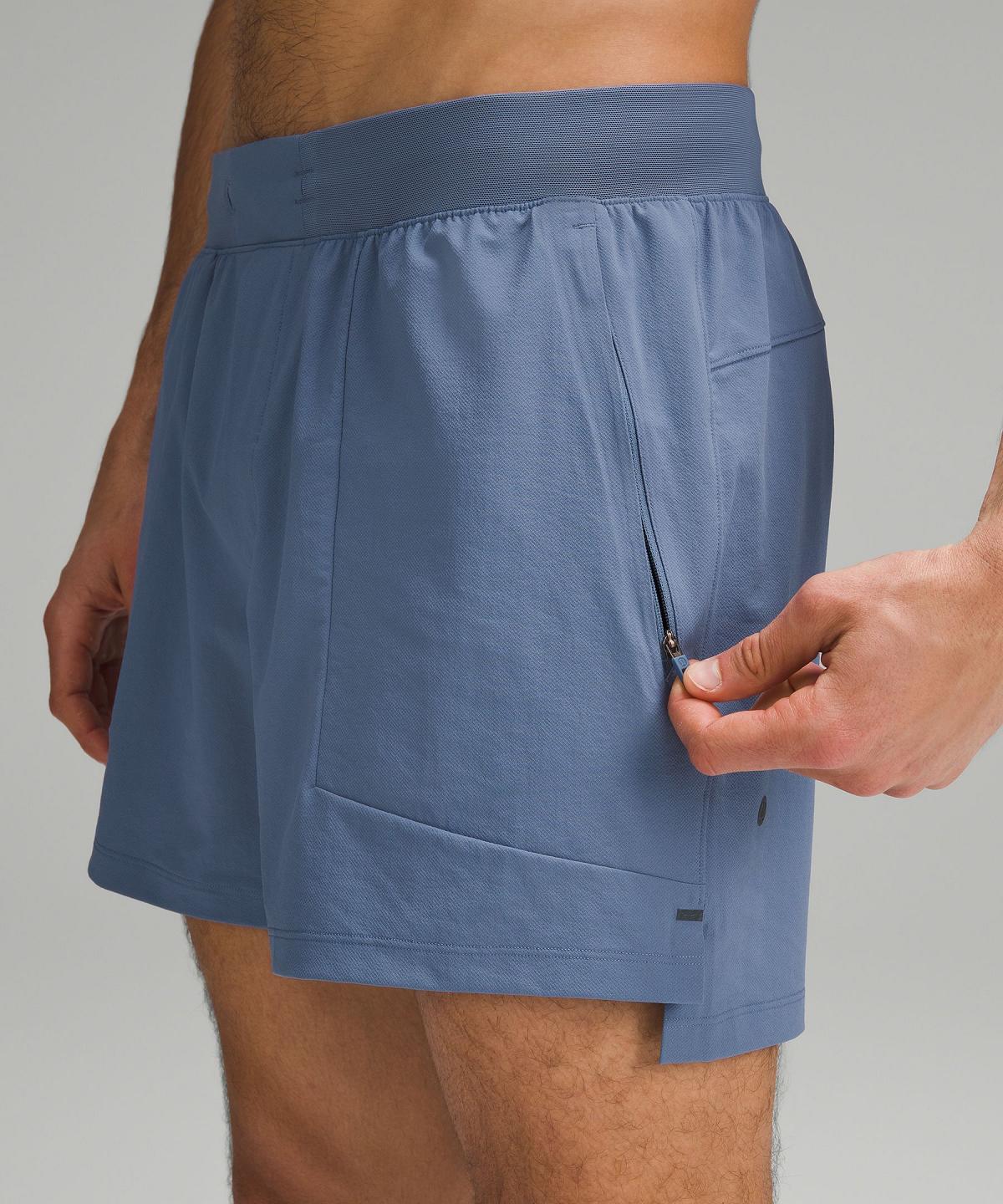 Blue Lululemon License to Train Linerless 5" Men Shorts | NZ_LuLu26966