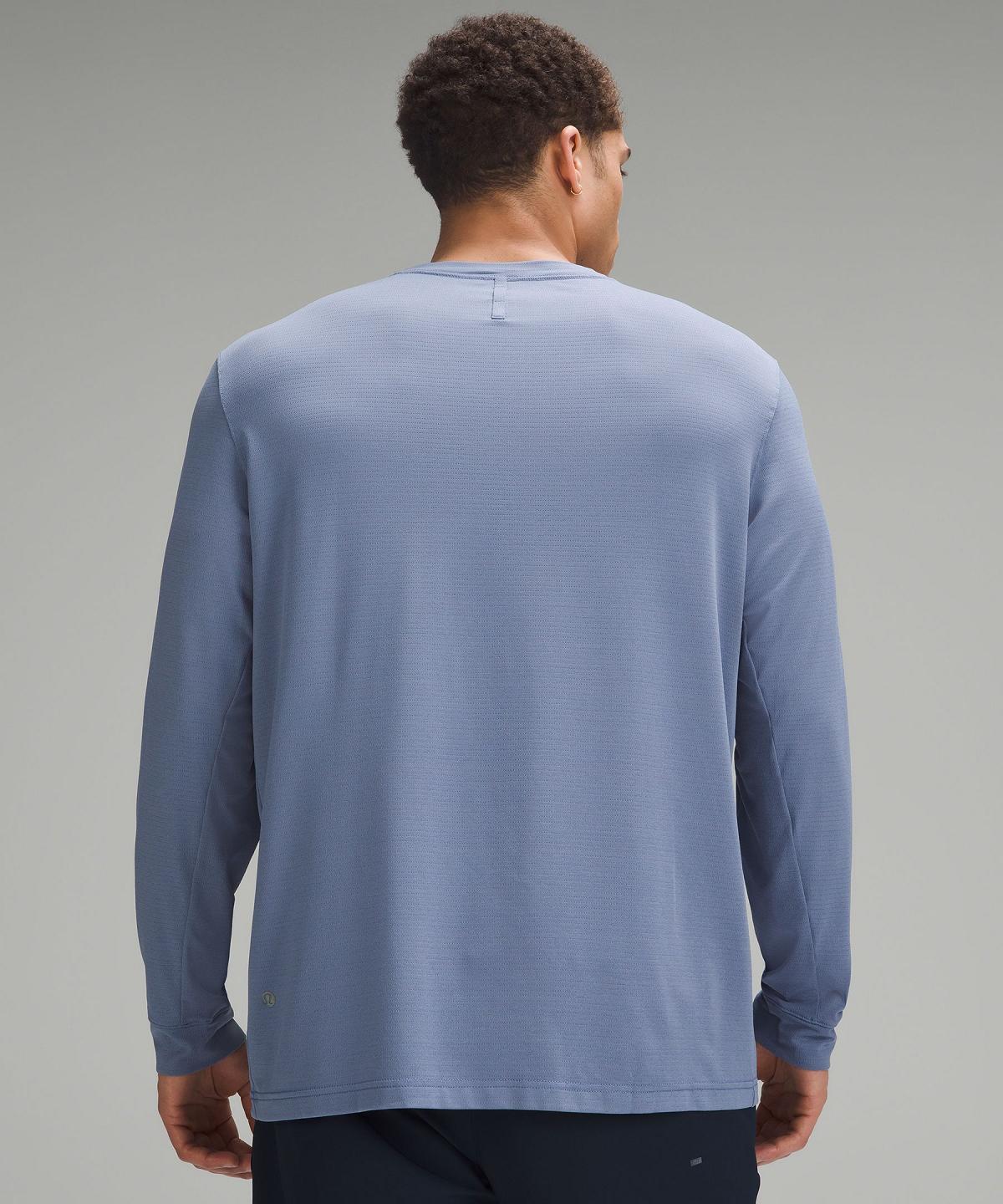 Blue Lululemon License to Train Relaxed-Fit Men Long Sleeve Shirts | NZ_LuLu34327