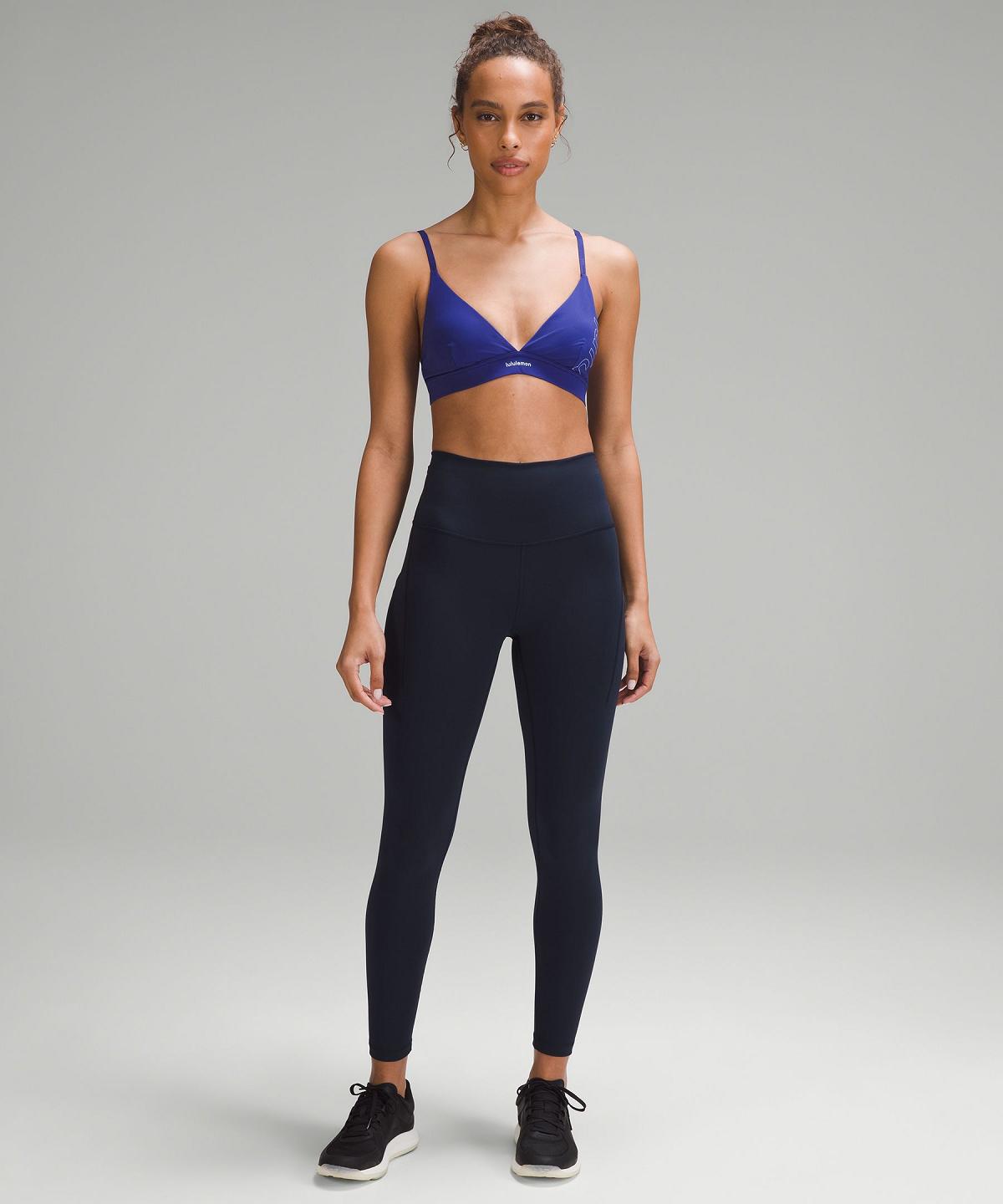 Blue Lululemon License to Train Triangle Light Support, A/B Cup Women Sports Bra | NZ_LuLu35837