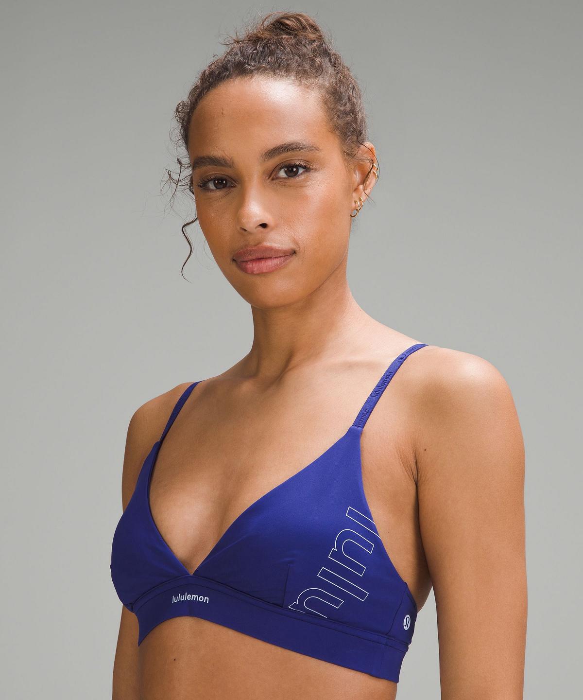 Blue Lululemon License to Train Triangle Light Support, A/B Cup Women Sports Bra | NZ_LuLu35837