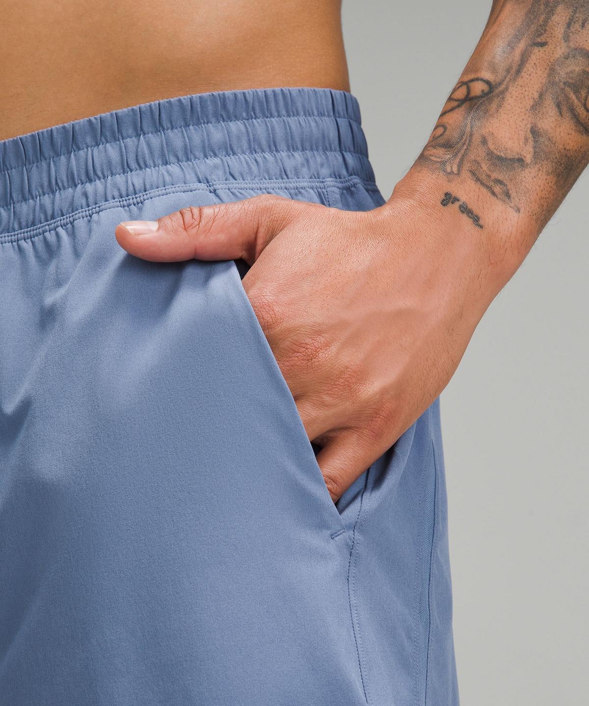 Blue Lululemon Pace Breaker Linerless 7" Men Shorts | NZ_LuLu52424