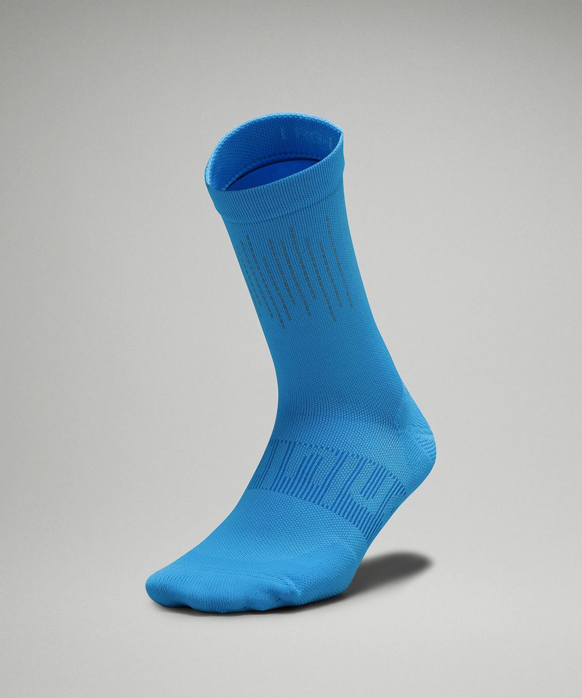 Blue Lululemon Power Stride Crew Women Socks | NZ_LuLu21513