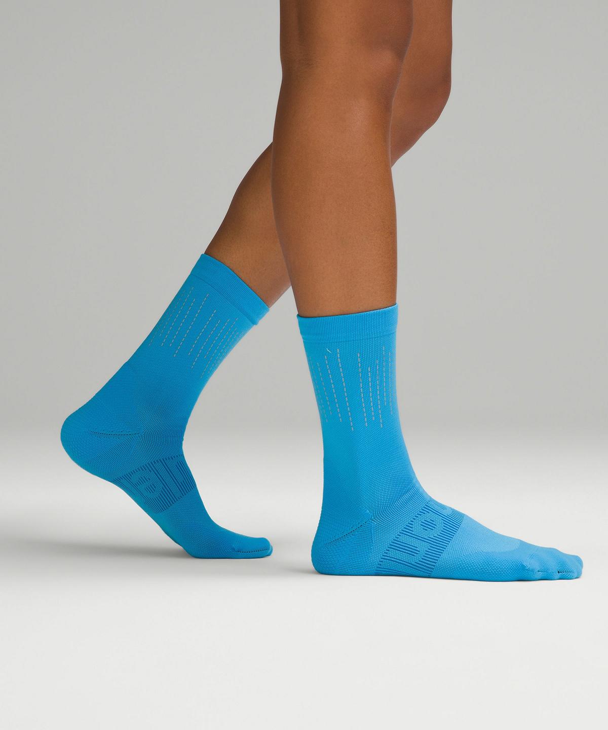 Blue Lululemon Power Stride Crew Women Socks | NZ_LuLu21513