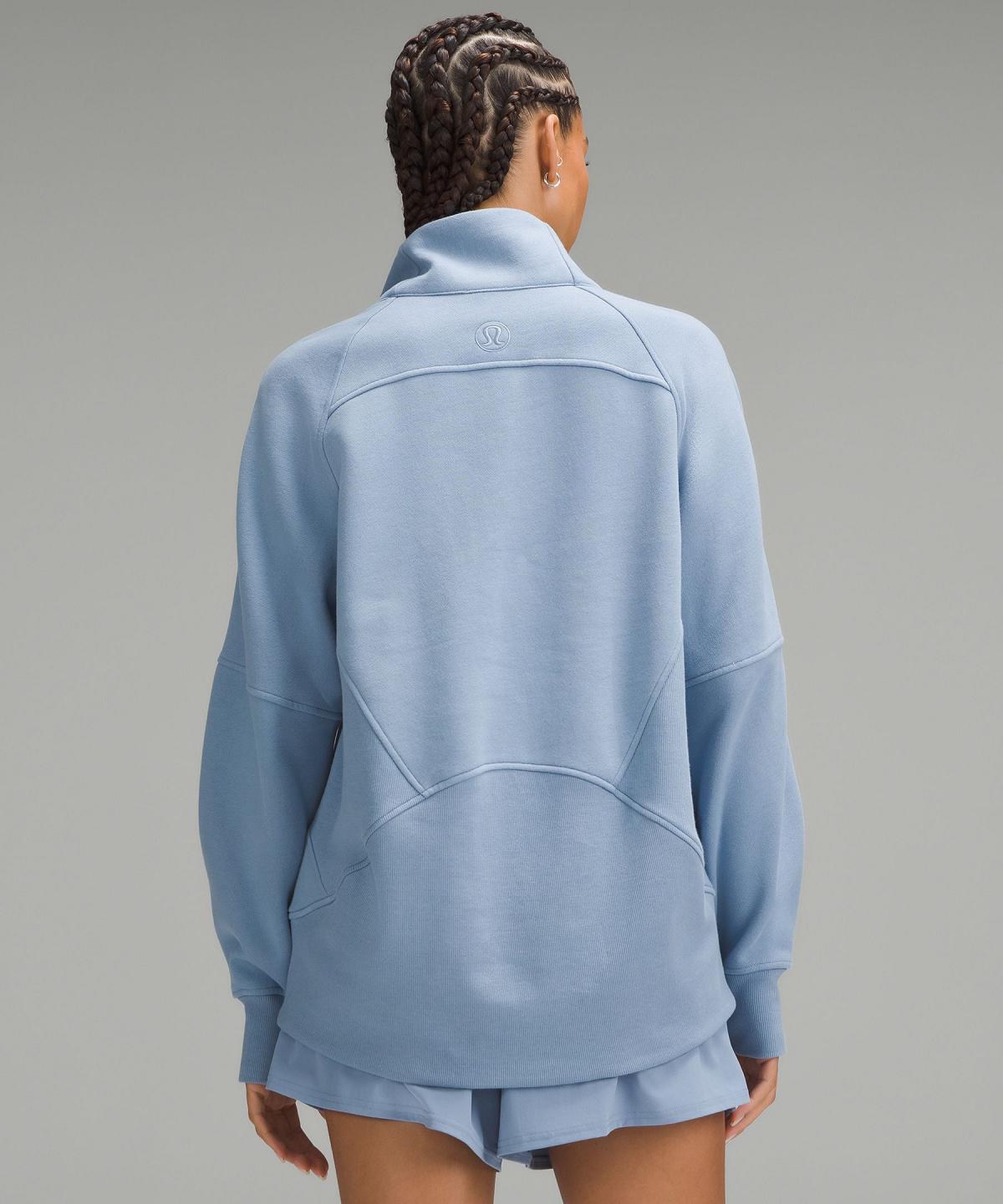 Blue Lululemon Scuba Oversized Funnel-Neck Half Zip Women Hoodies & Sweatshirts | NZ_LuLu26023