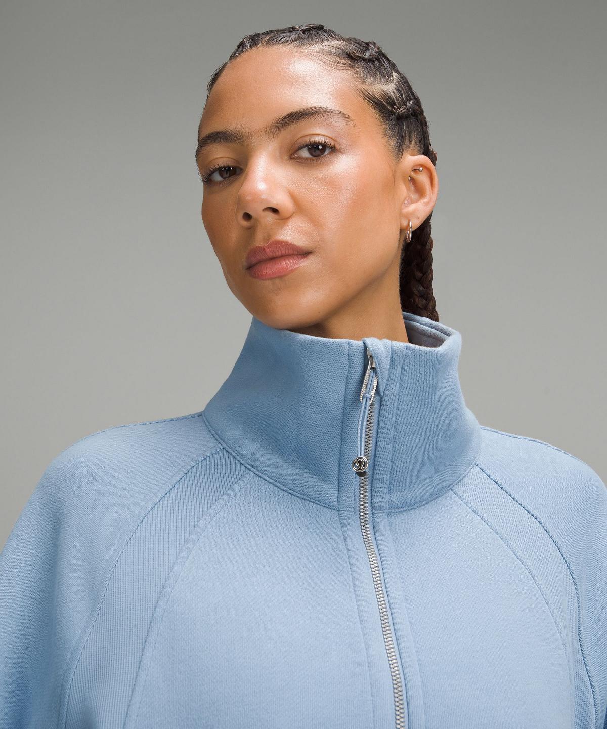 Blue Lululemon Scuba Oversized Funnel-Neck Half Zip Women Hoodies & Sweatshirts | NZ_LuLu26023