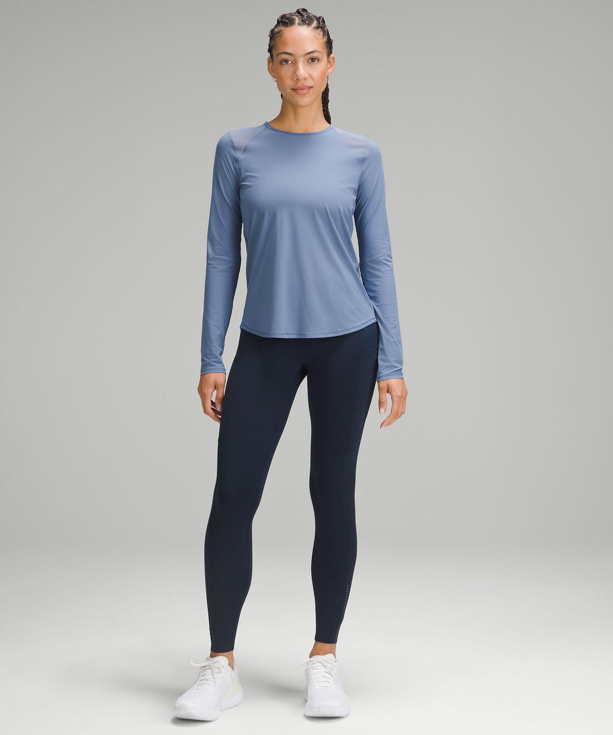 Blue Lululemon Sculpt Women Long Sleeve Shirts | NZ_LuLu89432