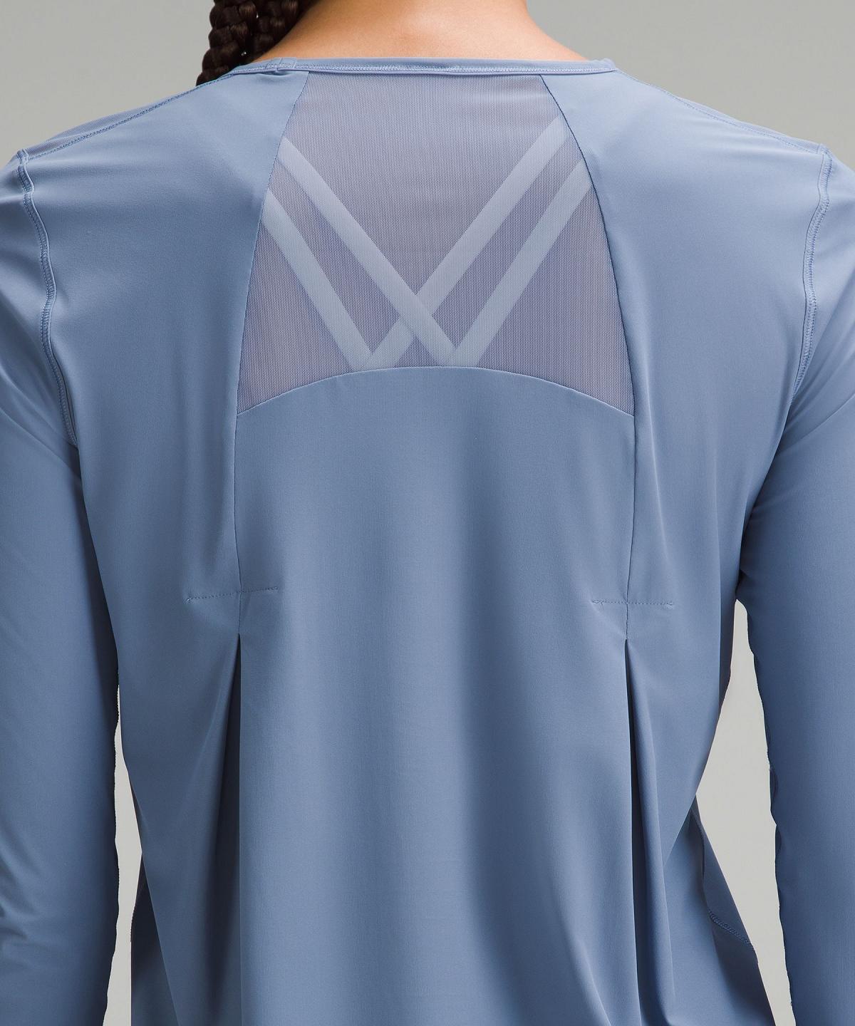 Blue Lululemon Sculpt Women Long Sleeve Shirts | NZ_LuLu89432