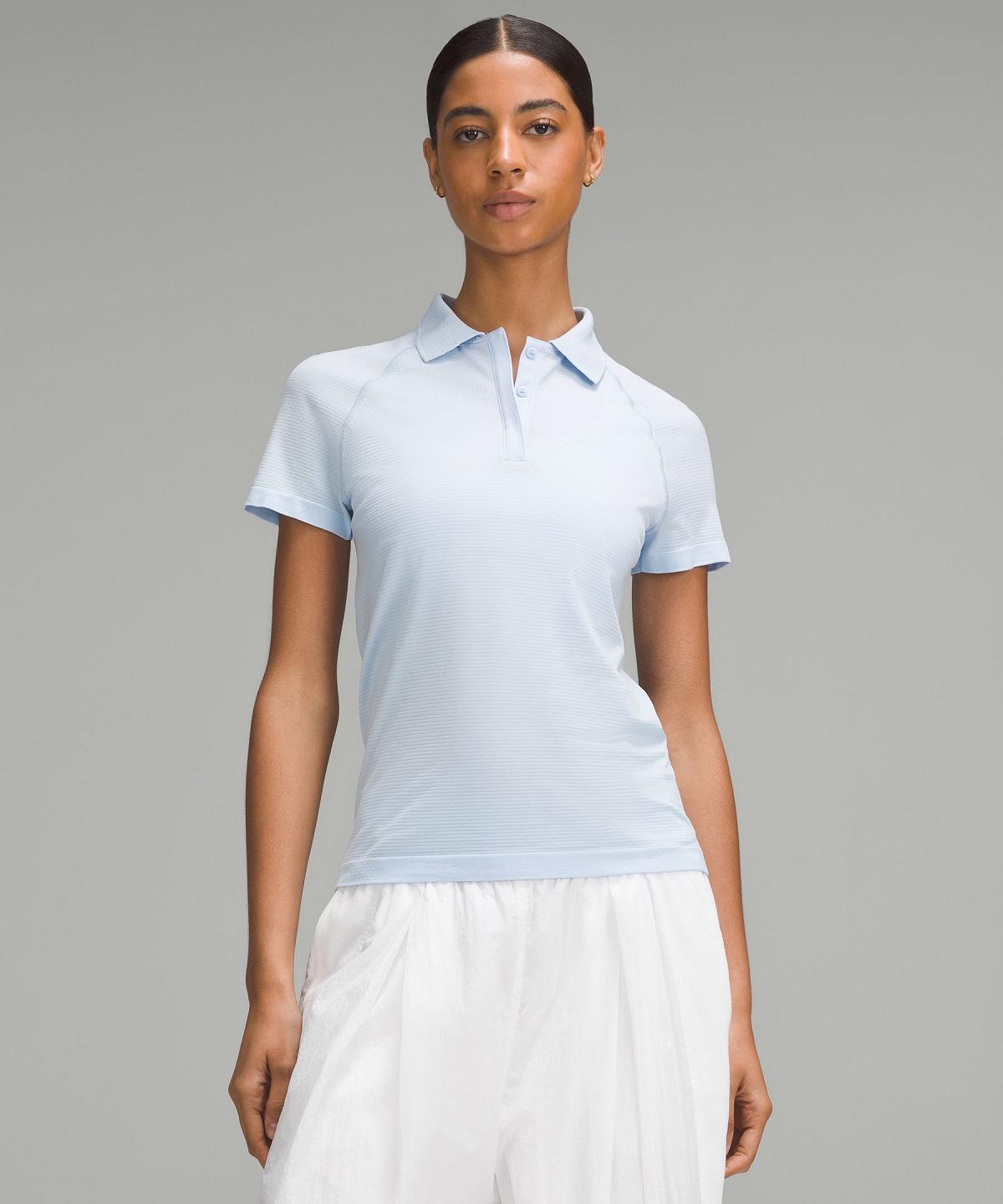 Blue Lululemon Swiftly Tech Short-Sleeve Women Polo Shirts | NZ_LuLu78206