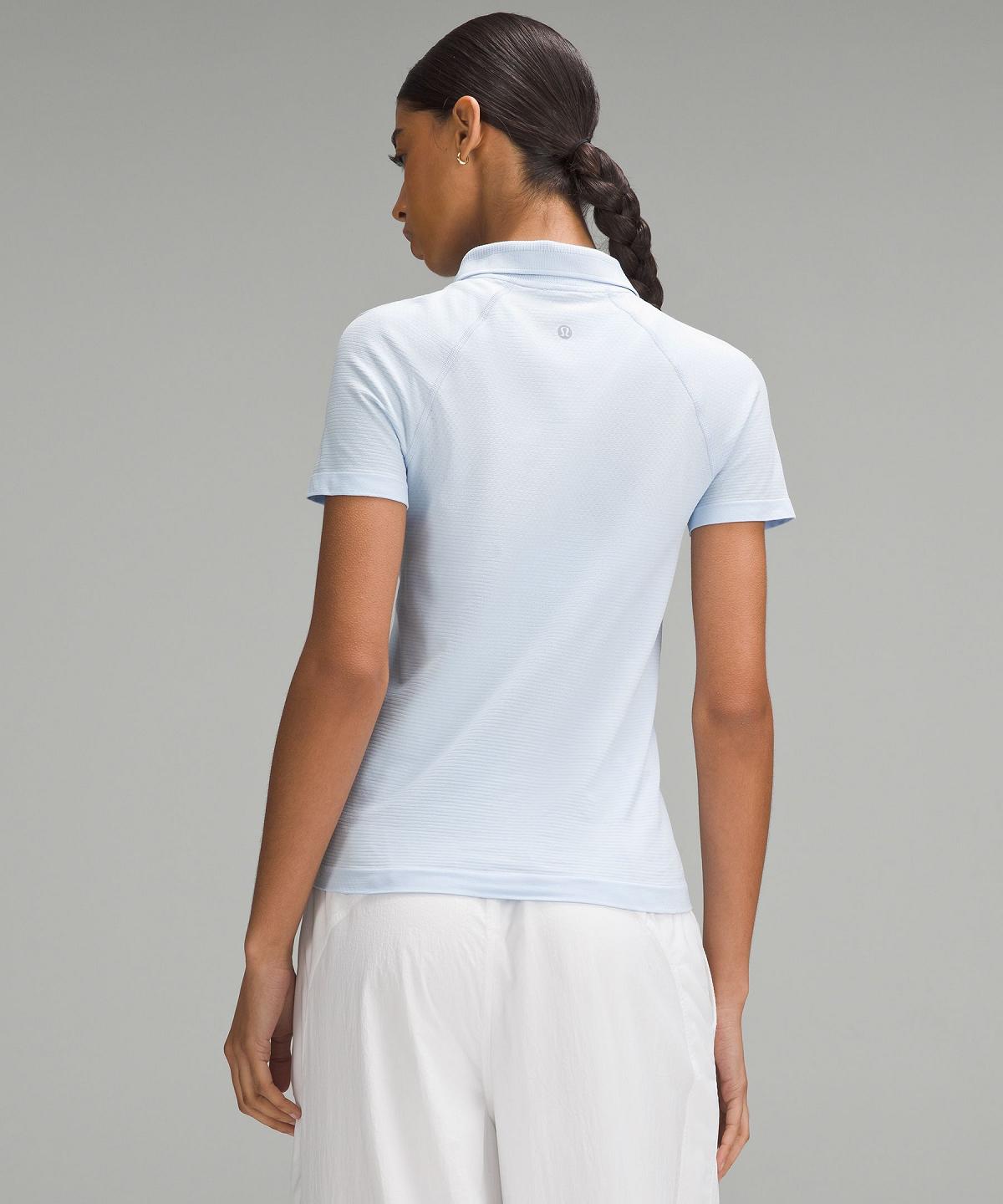 Blue Lululemon Swiftly Tech Short-Sleeve Polo Women Shirts | NZ_LuLu82238