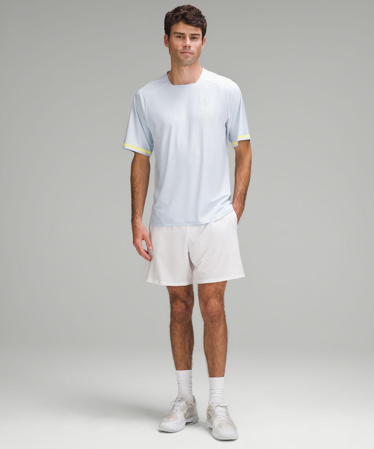 Blue Lululemon Tennis Short-Sleeve Men Shirts | NZ_LuLu58819