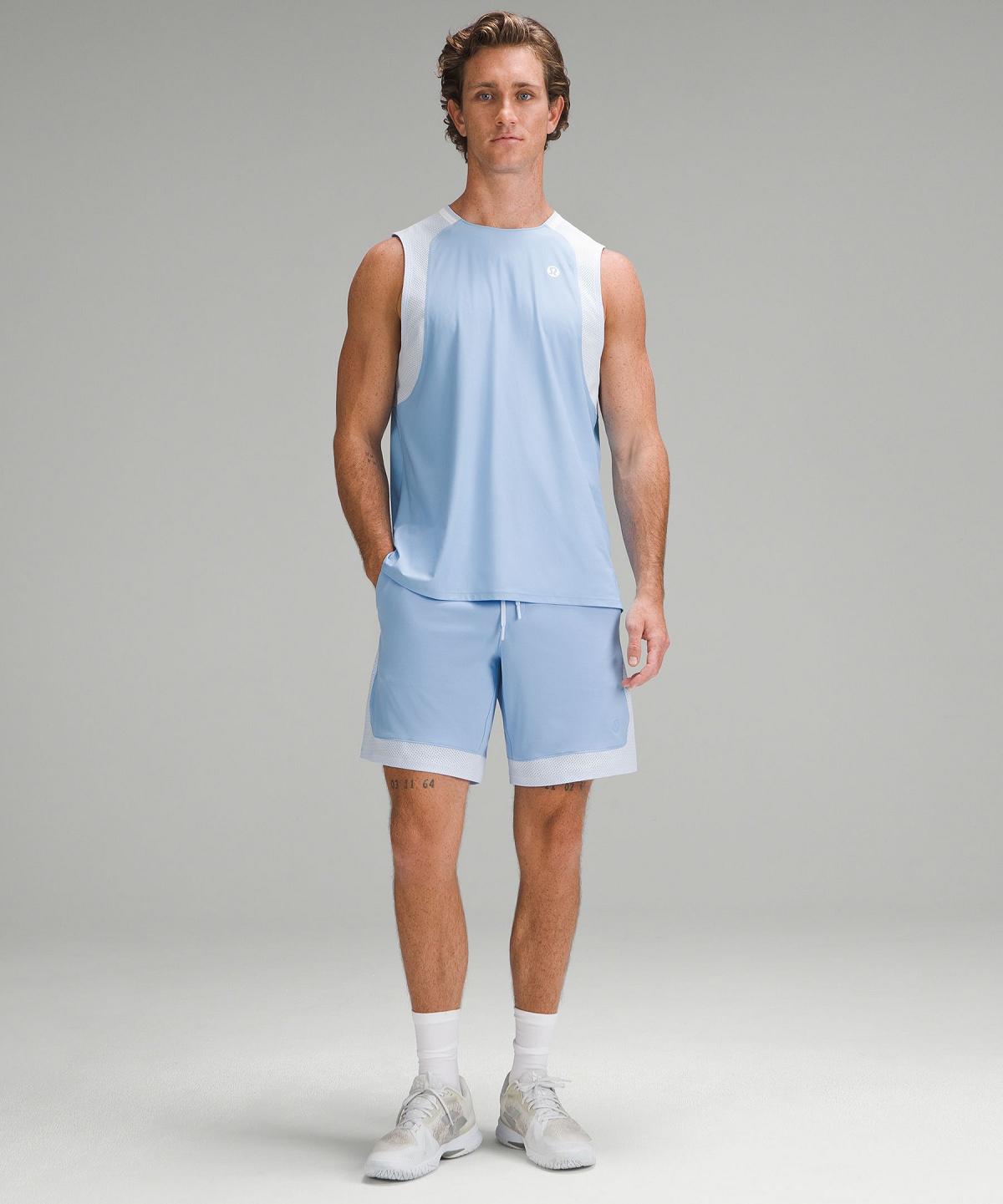 Blue Lululemon Tennis Sleeveless Men Shirts | NZ_LuLu76324