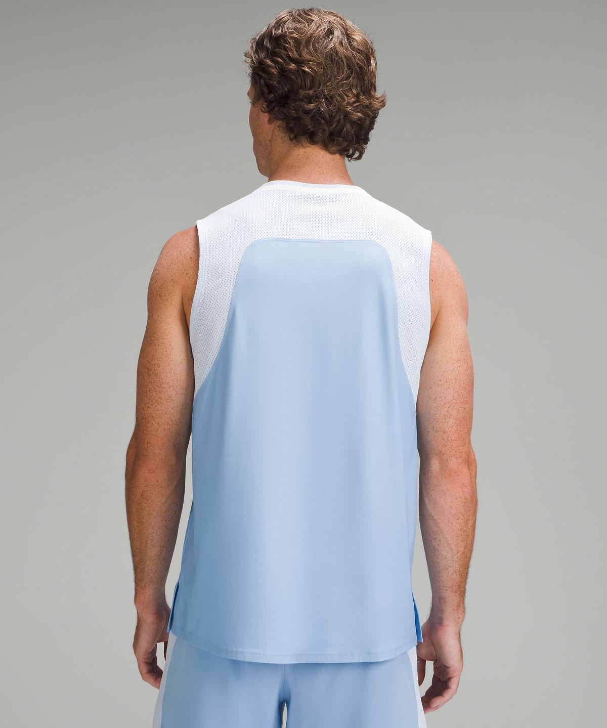 Blue Lululemon Tennis Sleeveless Men Shirts | NZ_LuLu76324