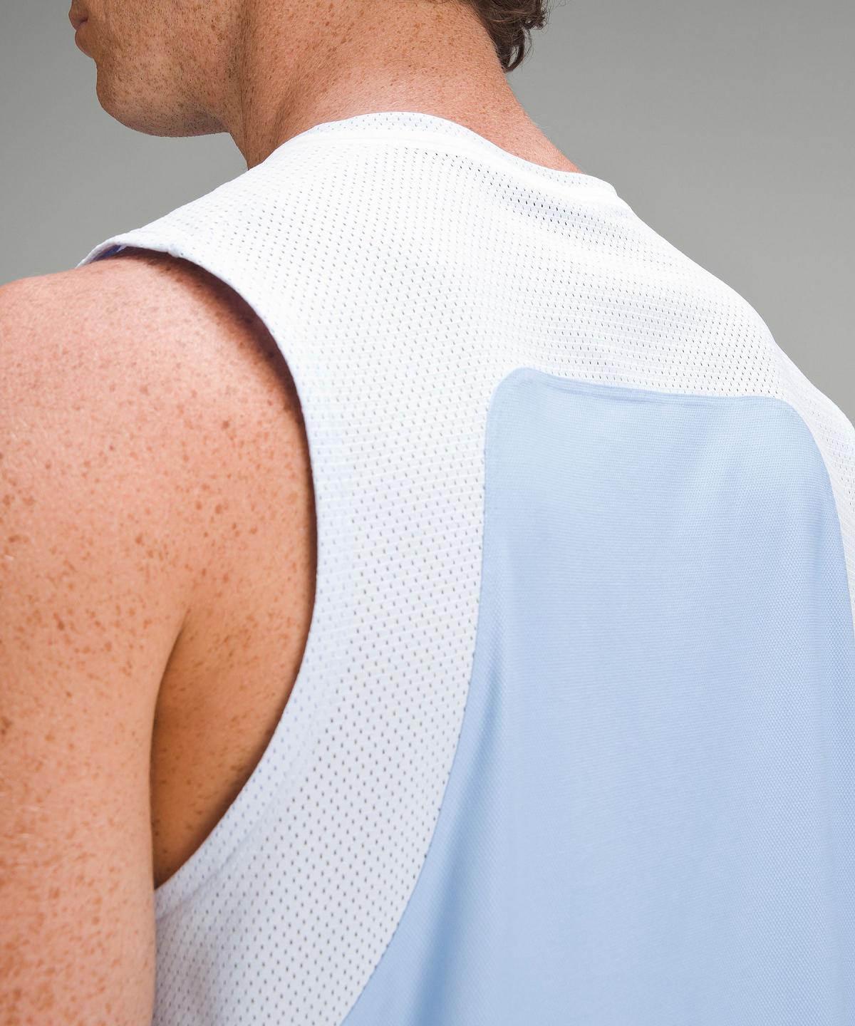 Blue Lululemon Tennis Sleeveless Men Shirts | NZ_LuLu76324