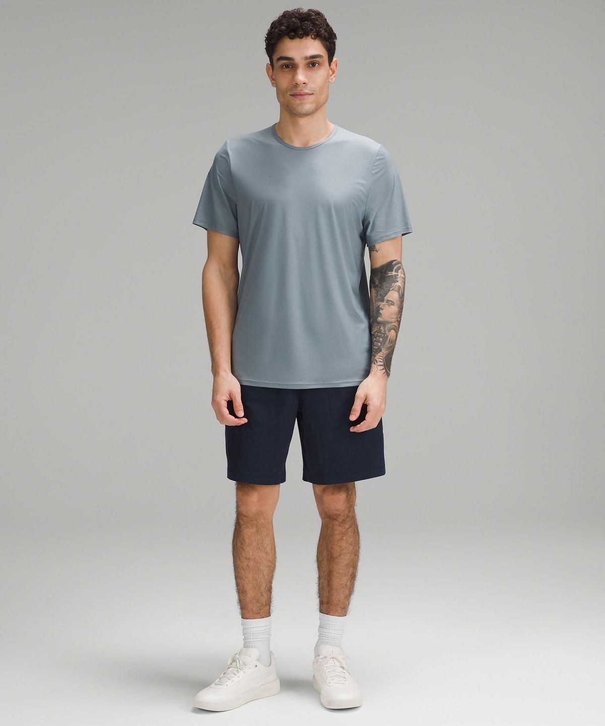 Blue Lululemon Ultra-Soft Nulu Short-Sleeve T-Shirt Men Shirts | NZ_LuLu97912