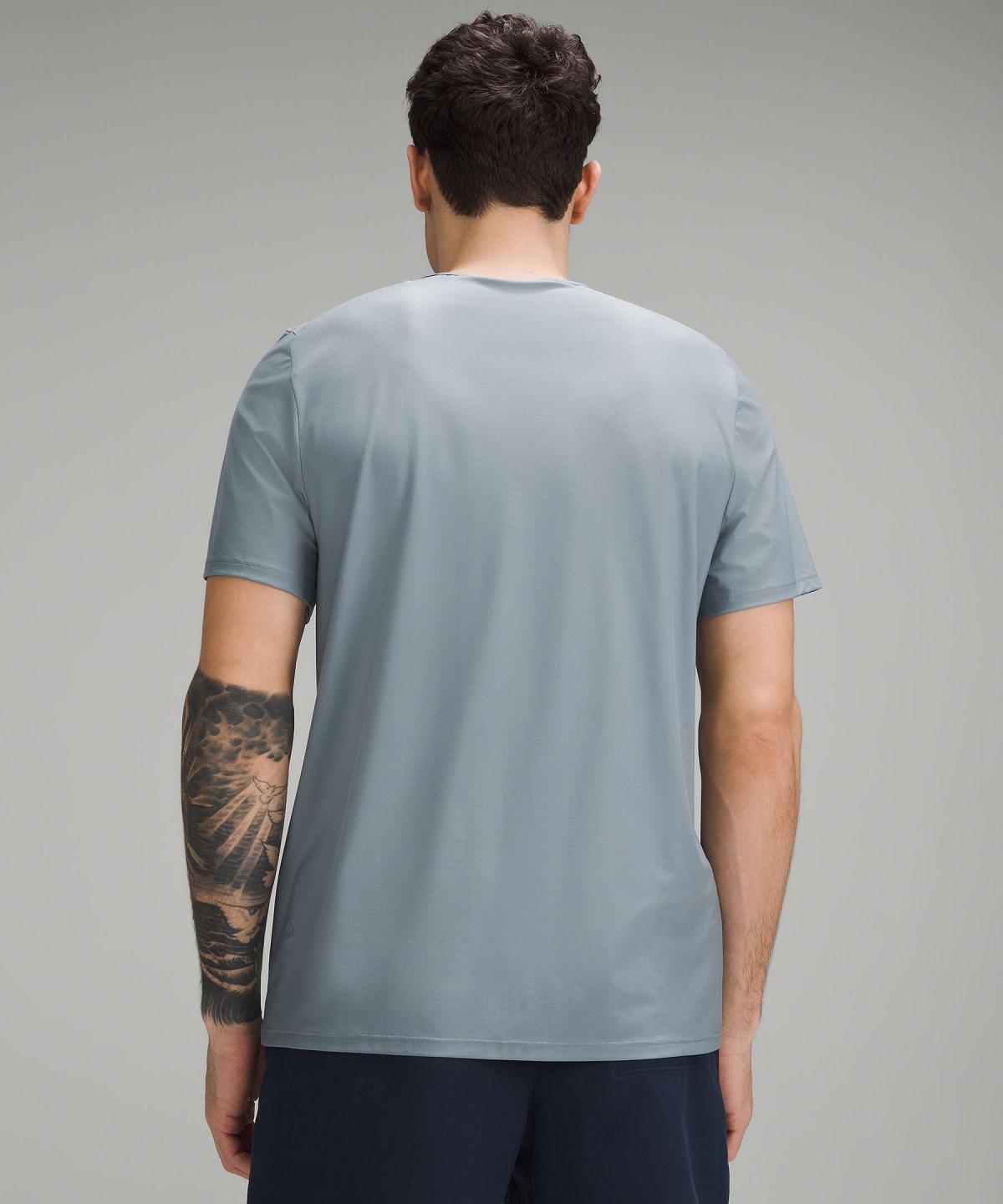 Blue Lululemon Ultra-Soft Nulu Short-Sleeve T-Shirt Men Shirts | NZ_LuLu97912