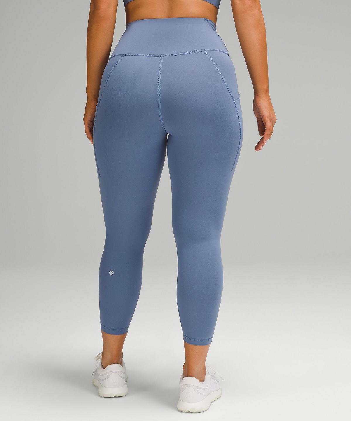 Blue Lululemon Wunder Train Contour Fit High-Rise Tight with Pockets 25" Women Leggings | NZ_LuLu30980