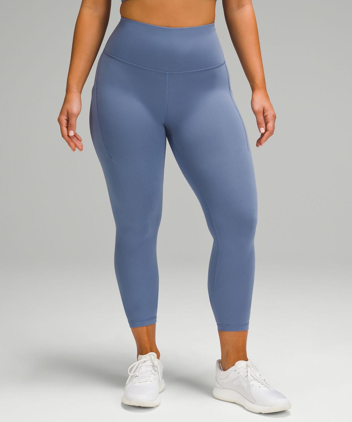 Blue Lululemon Wunder Train Contour Fit High-Rise Tight with Pockets 25" Women Leggings | NZ_LuLu30980