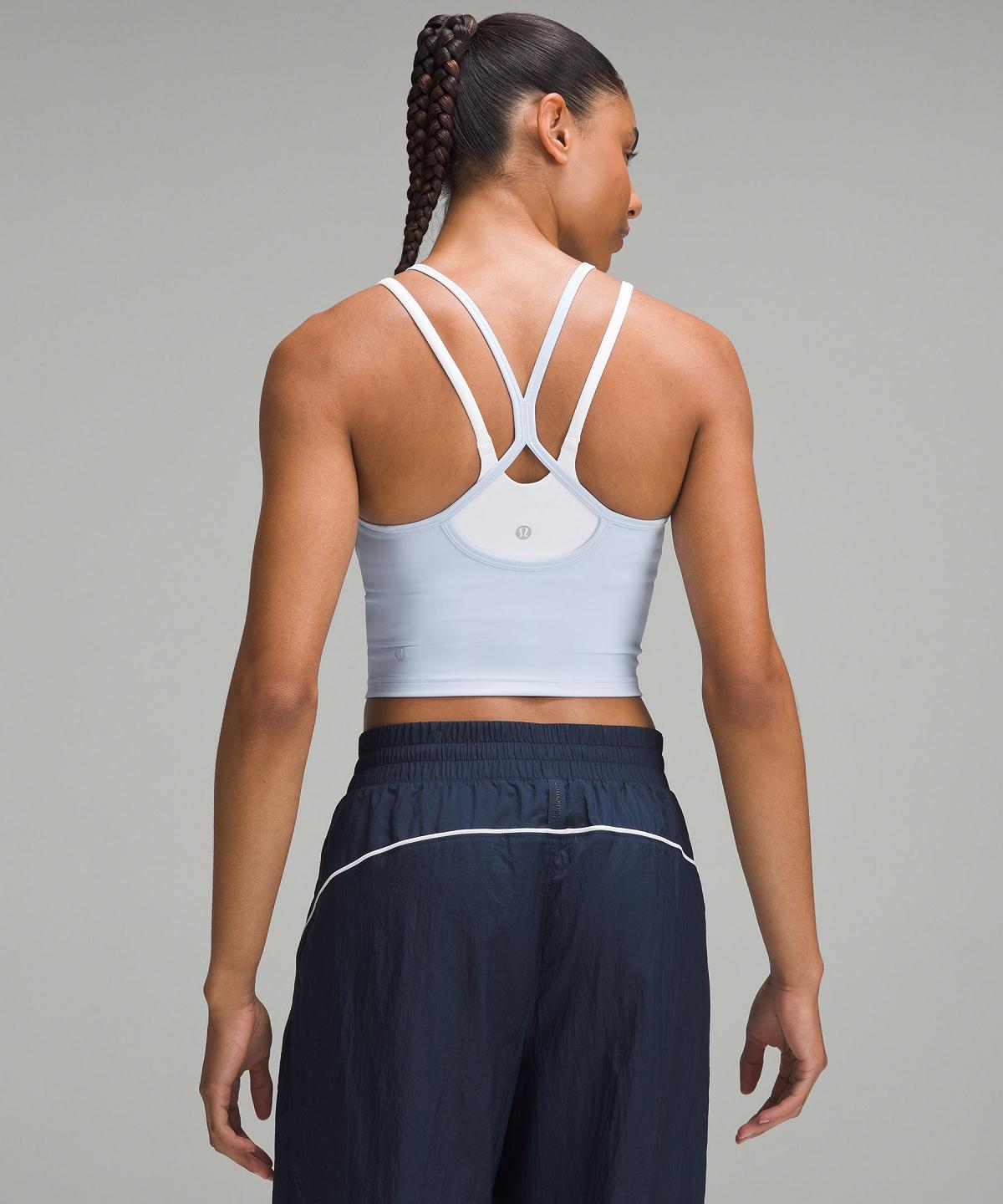 Blue Lululemon Wunder Train High-Neck Cross-Back Women Tank Top | NZ_LuLu33402