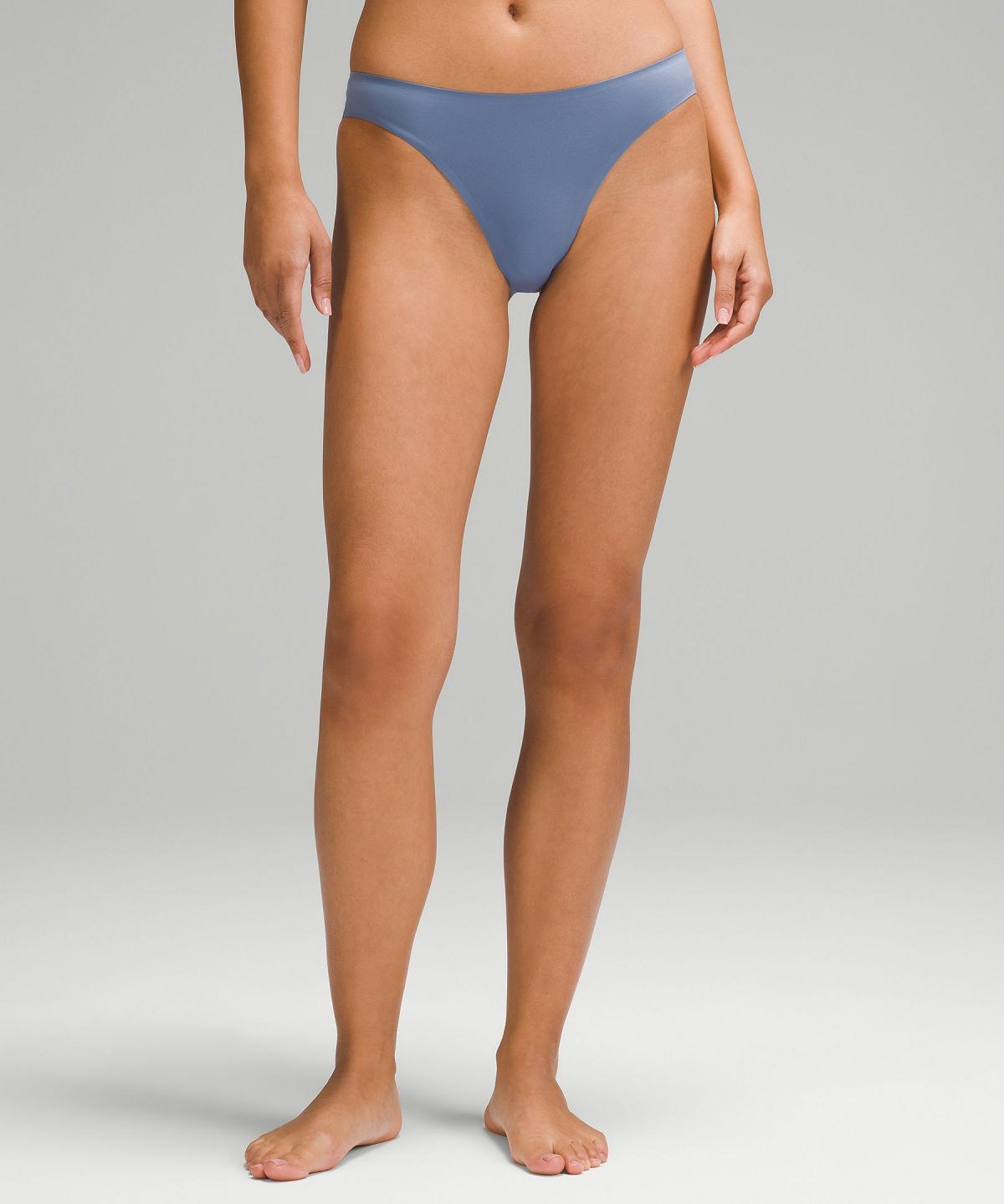 Blue Lululemon Wundermost Ultra-Soft Nulu Mid-Rise Bikini Women Underwear | NZ_LuLu77856