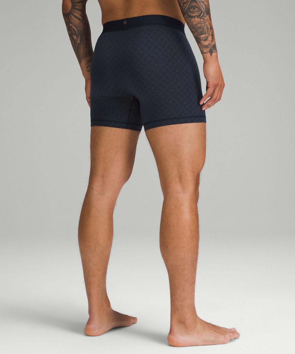 Blue Navy Lululemon Always In Motion Boxer 5" Men Underwear | NZ_LuLu40915