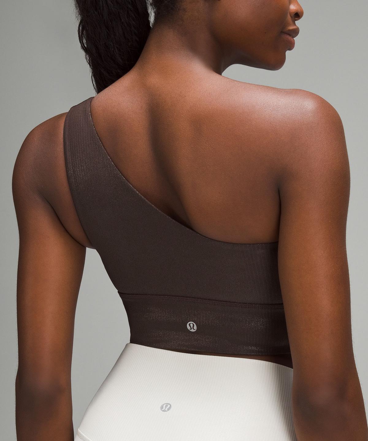 Brown Lululemon Align™ Asymmetrical Ribbed Women Sports Bra | NZ_LuLu44560