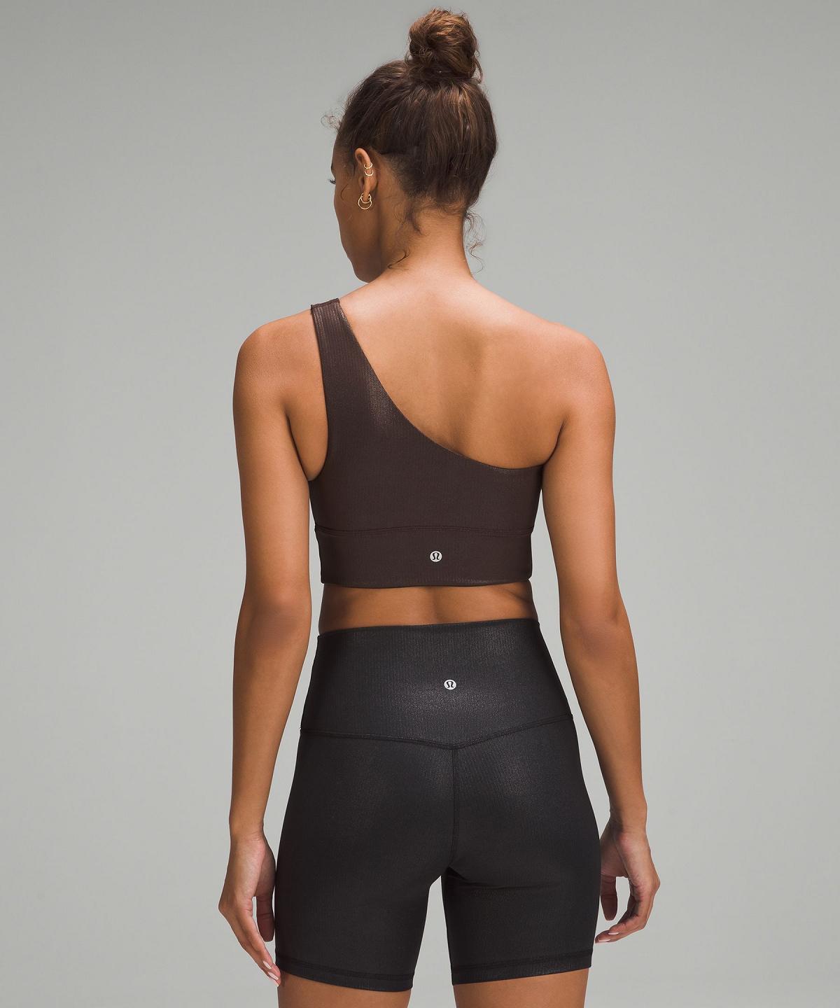 Brown Lululemon Align™ Asymmetrical Ribbed Women Sports Bra | NZ_LuLu22501