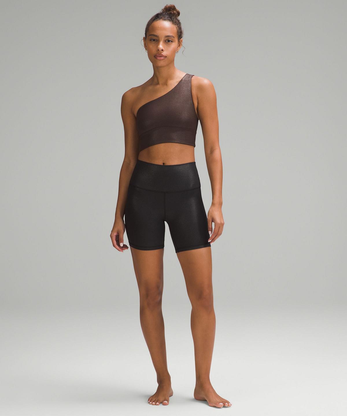 Brown Lululemon Align™ Asymmetrical Ribbed Women Sports Bra | NZ_LuLu22501